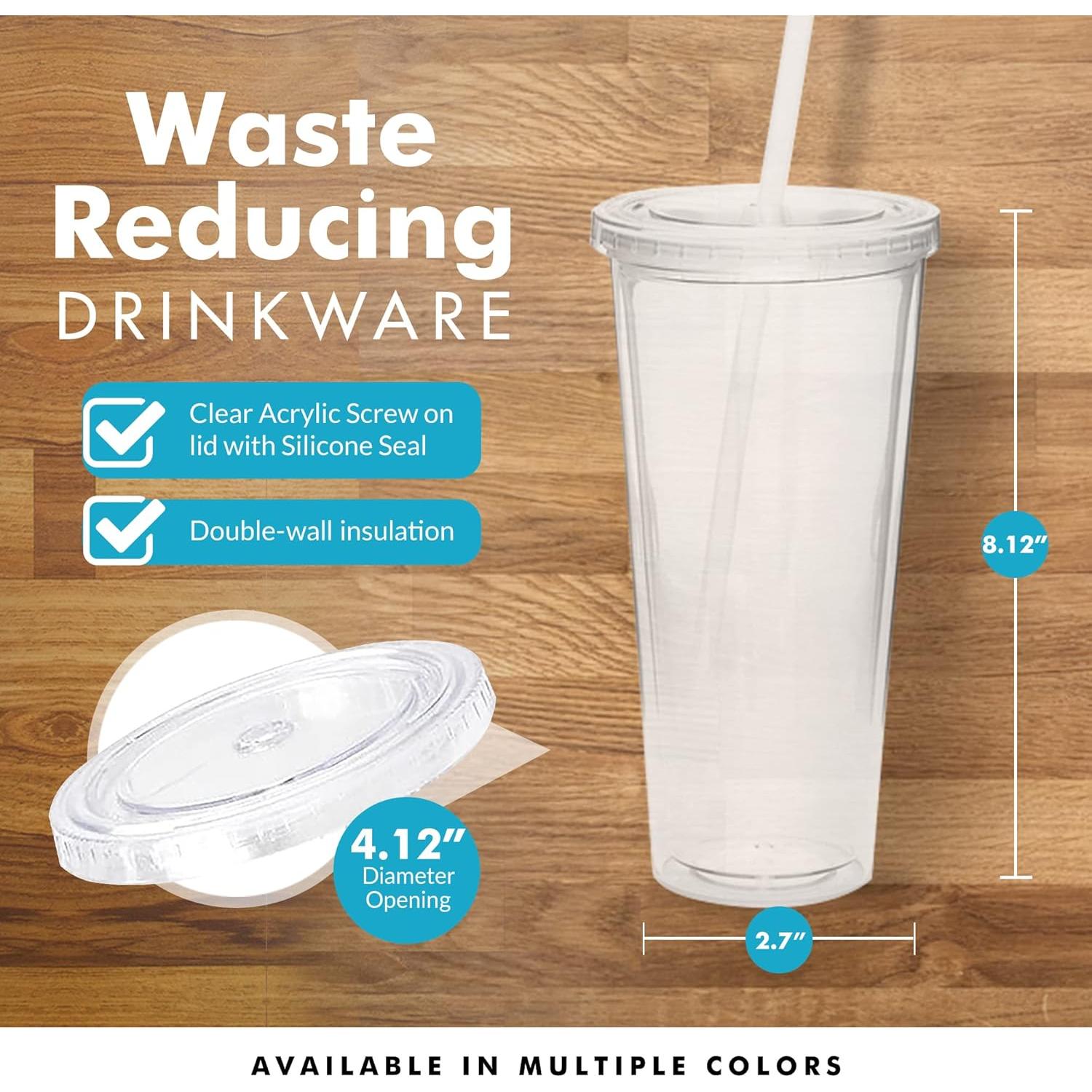 Vaso Reutilizable Aislado 20 oz Soluciones Verdes Simples