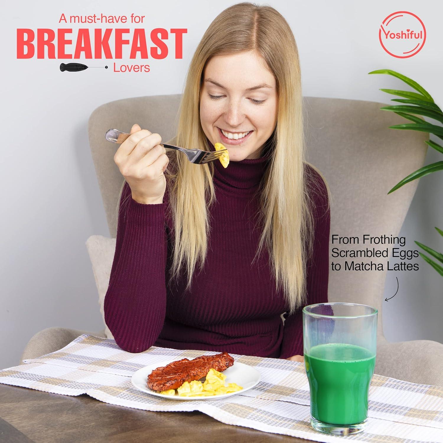 Espumador de Leche Eléctrico YOSHIFUL con Soporte Antideslizante