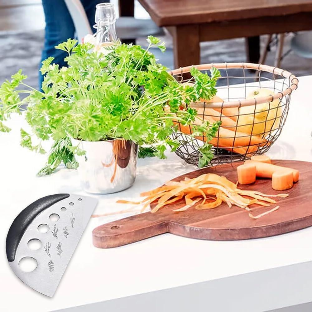 Deshojador de Hierbas 2 en 1 Genérico Acero Inoxidable 7 Agujeros