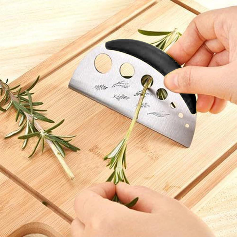 Deshojador de Hierbas 2 en 1 Genérico Acero Inoxidable 7 Agujeros