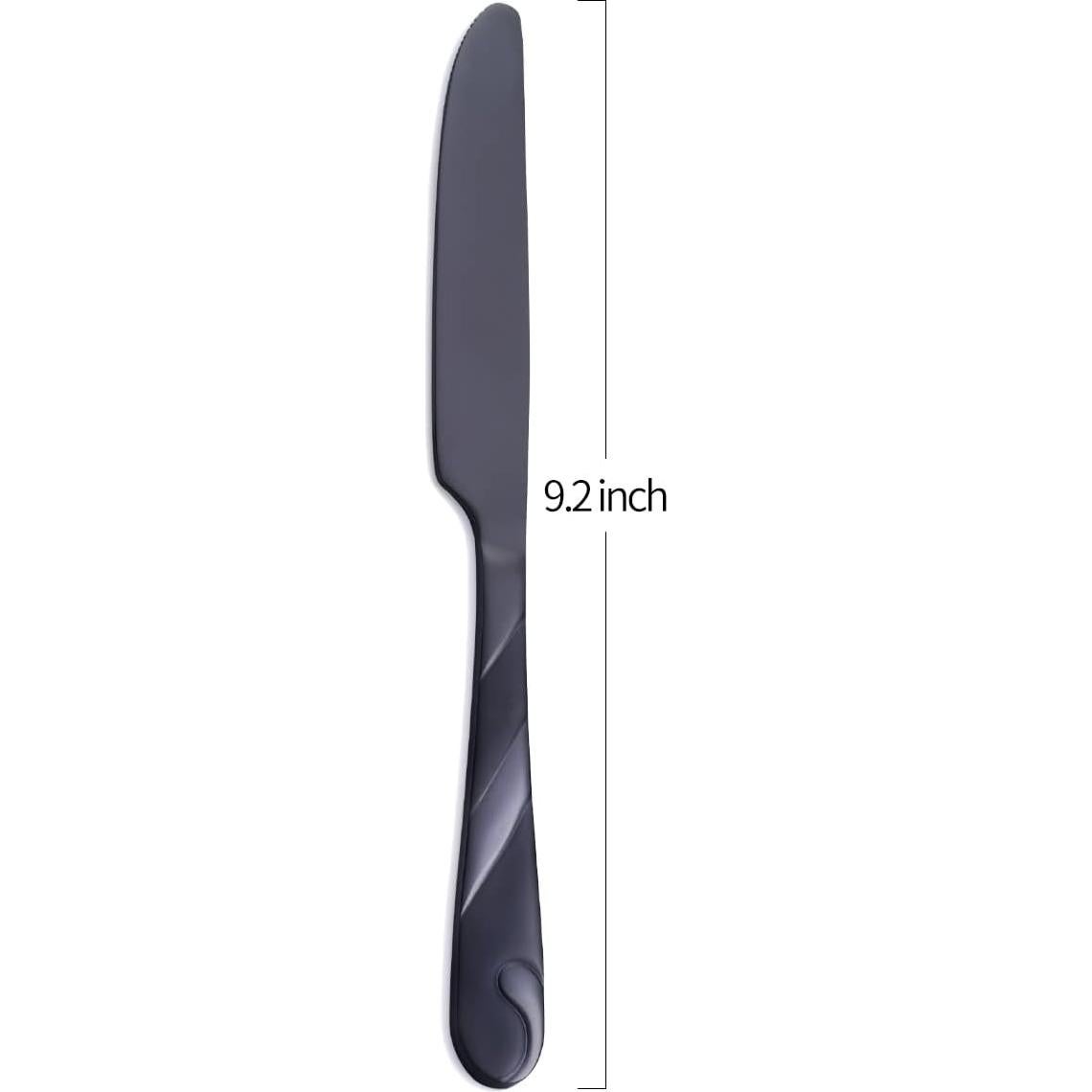 Juego de cuchillos de cena Seeshine 6 piezas acero inoxidable negro