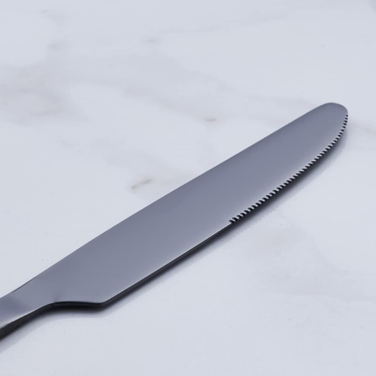 Juego de cuchillos de cena Seeshine 6 piezas acero inoxidable negro