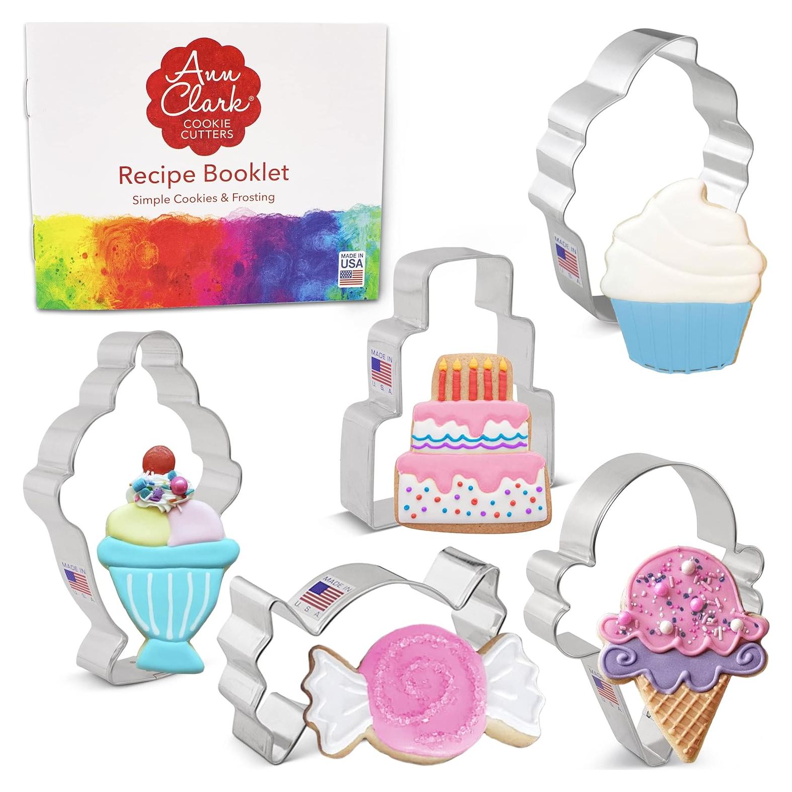 Set de Cortadores de Galletas Ann Clark 5 Piezas Caramelo y Dulces