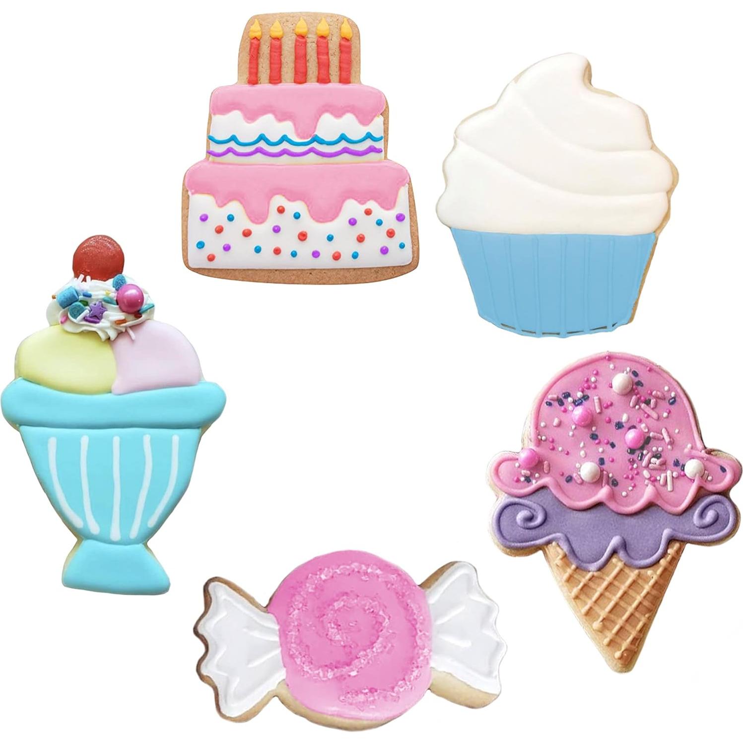 Set de Cortadores de Galletas Ann Clark 5 Piezas Caramelo y Dulces