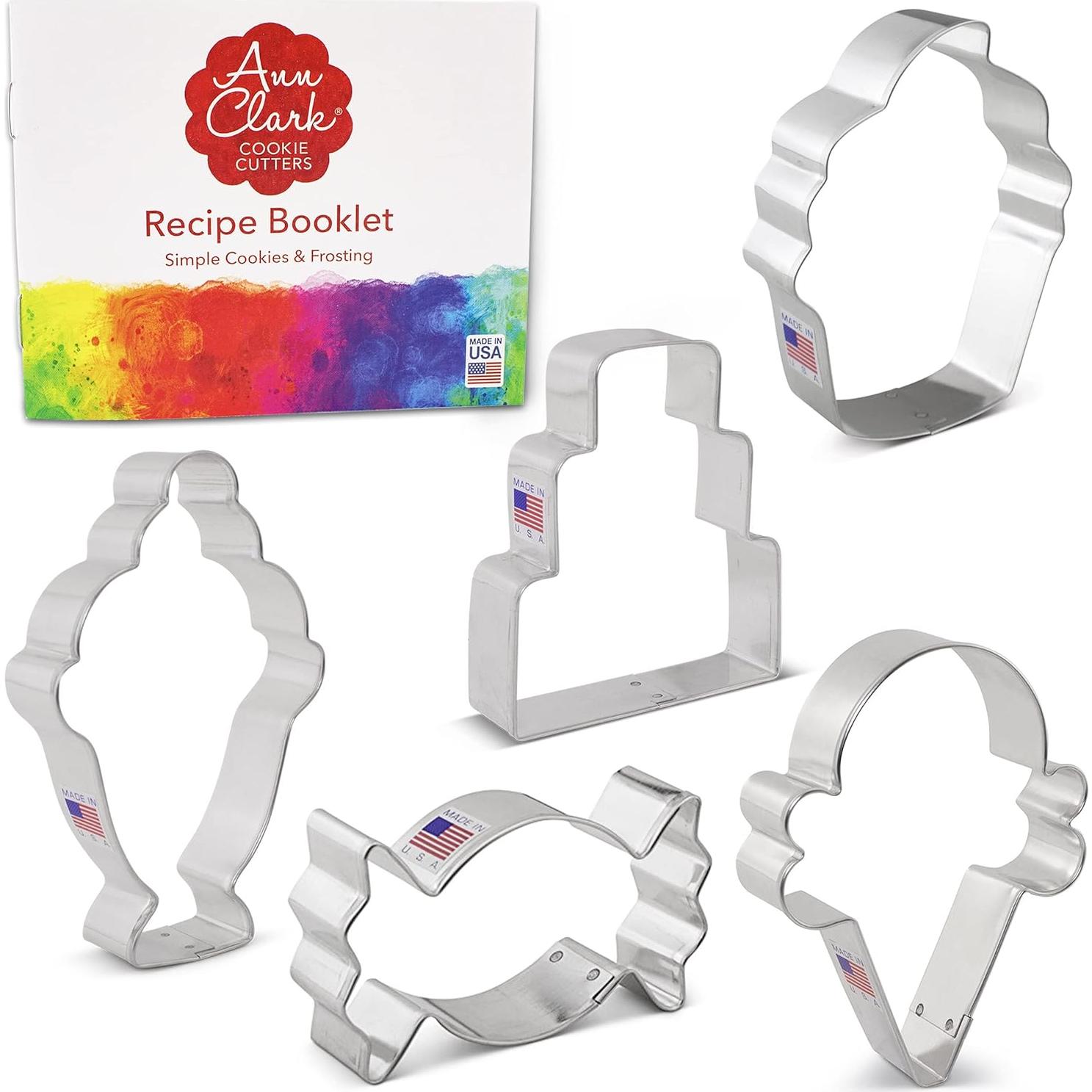Set de Cortadores de Galletas Ann Clark 5 Piezas Caramelo y Dulces