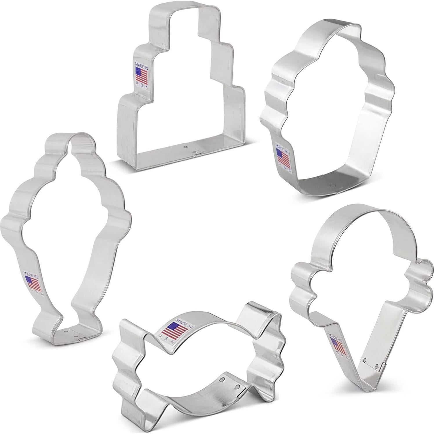 Set de Cortadores de Galletas Ann Clark 5 Piezas Caramelo y Dulces