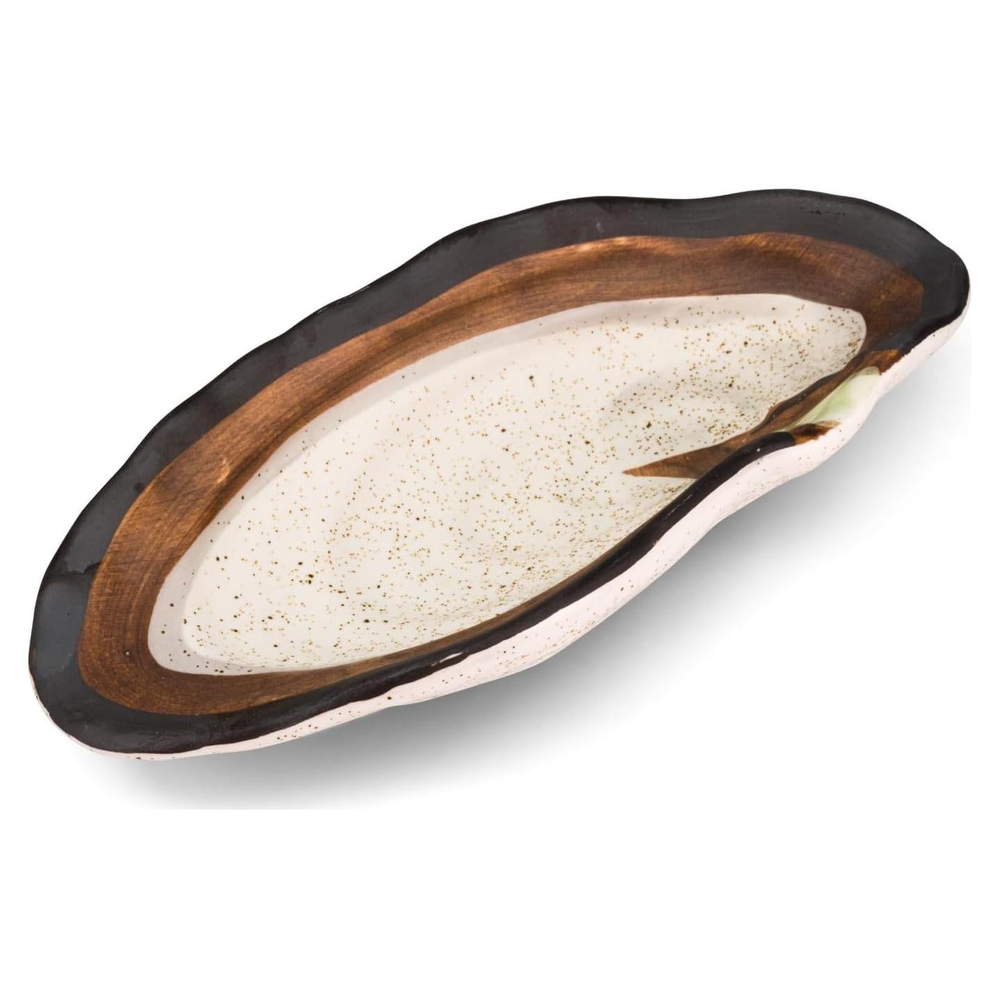 Reposapucheros de Cerámica Beige QIZUN en Forma de Concha 17x8 cm