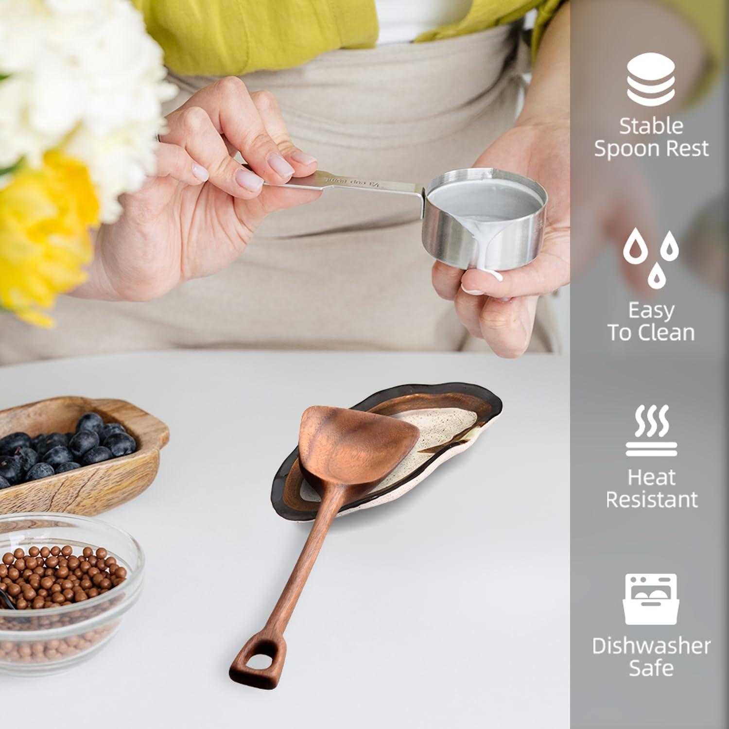 Reposapucheros de Cerámica Beige QIZUN en Forma de Concha 17x8 cm