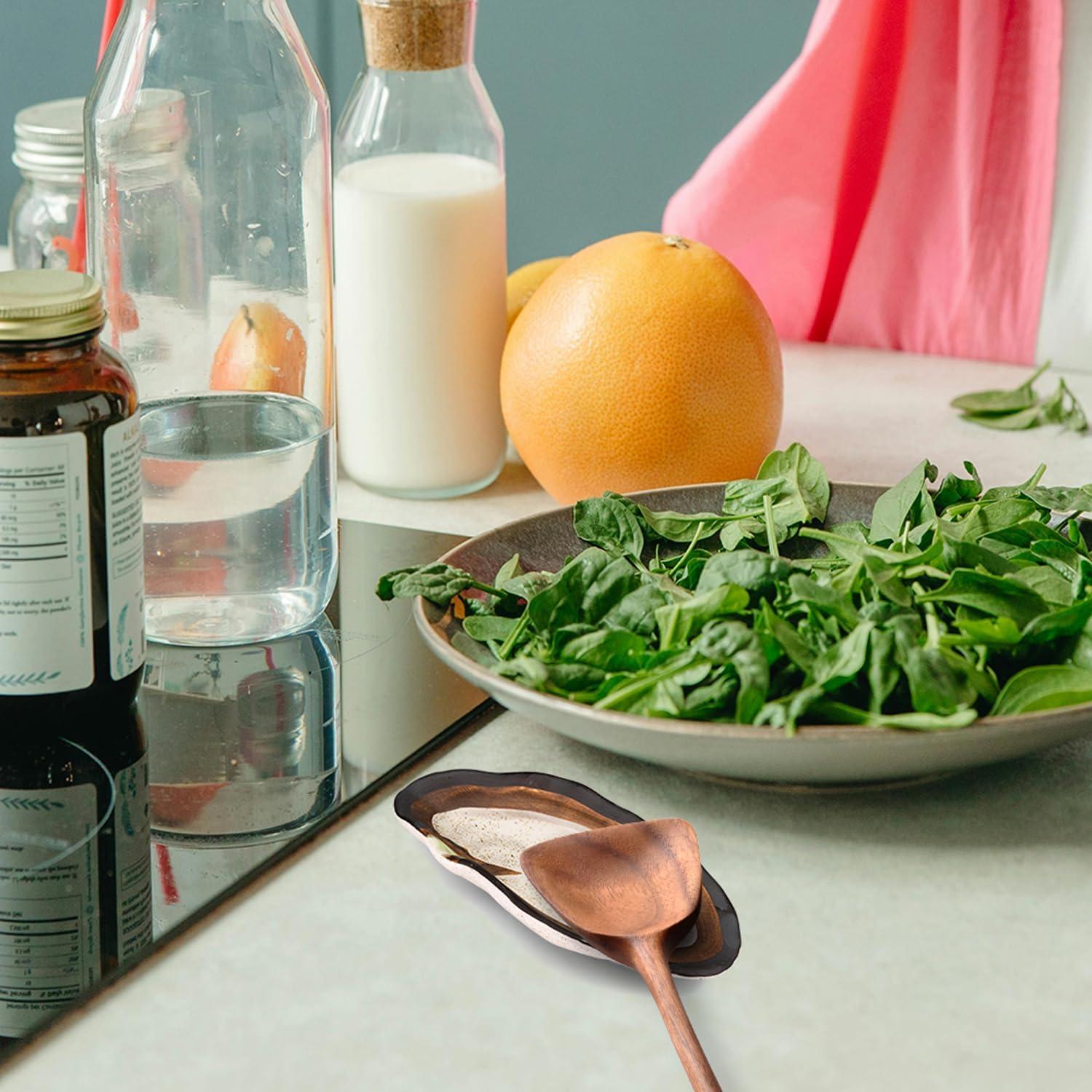 Reposapucheros de Cerámica Beige QIZUN en Forma de Concha 17x8 cm