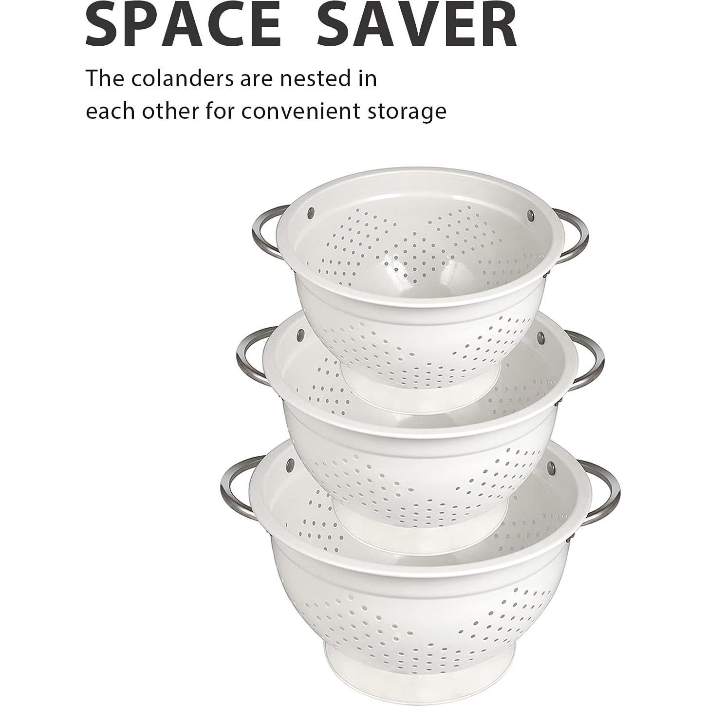 Juego de Coladores Hillbond de Metal 3 Piezas 1.5-5 Qt