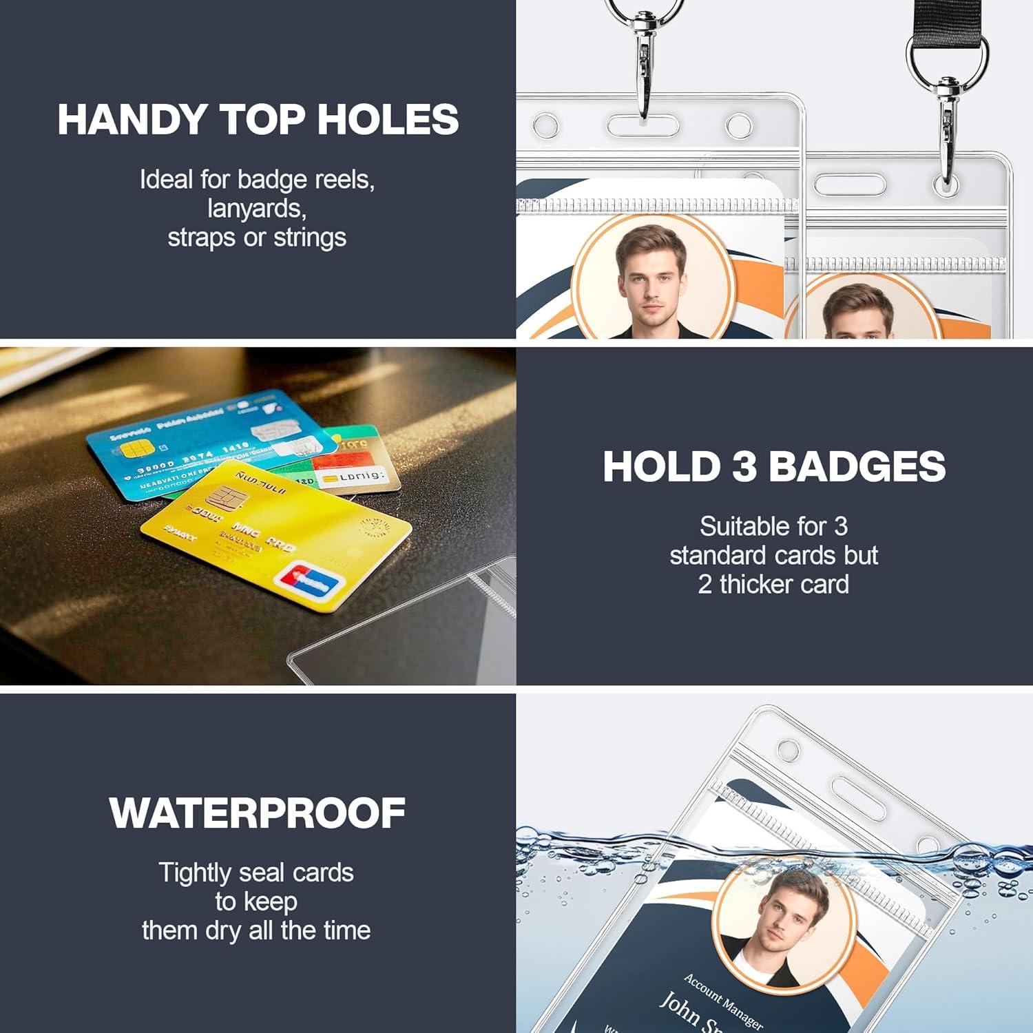 Paquete de 6 Soportes de Insignia DINALLE con Carrete Retráctil