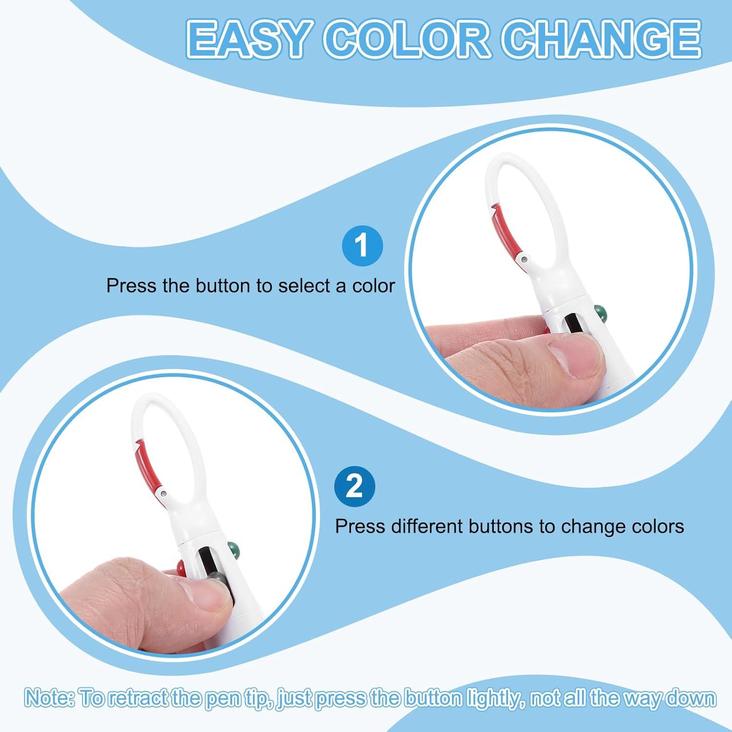 Mini Resaltador PATIKIL Azul con Clip de Llave 9 cm