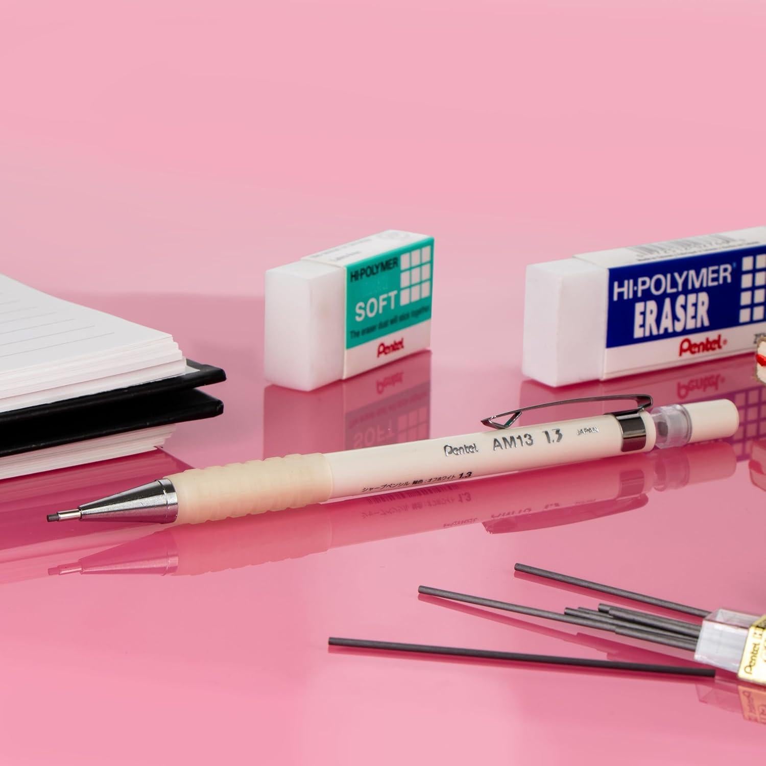 Lápiz Mecánico Pentel Sharp 1.3mm Pastel con Repuesto