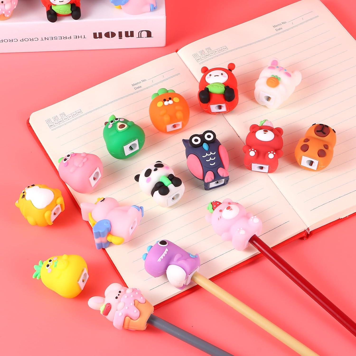 30 Sacapuntas Kawaii LiYiQ Animales Coloridos para Niños