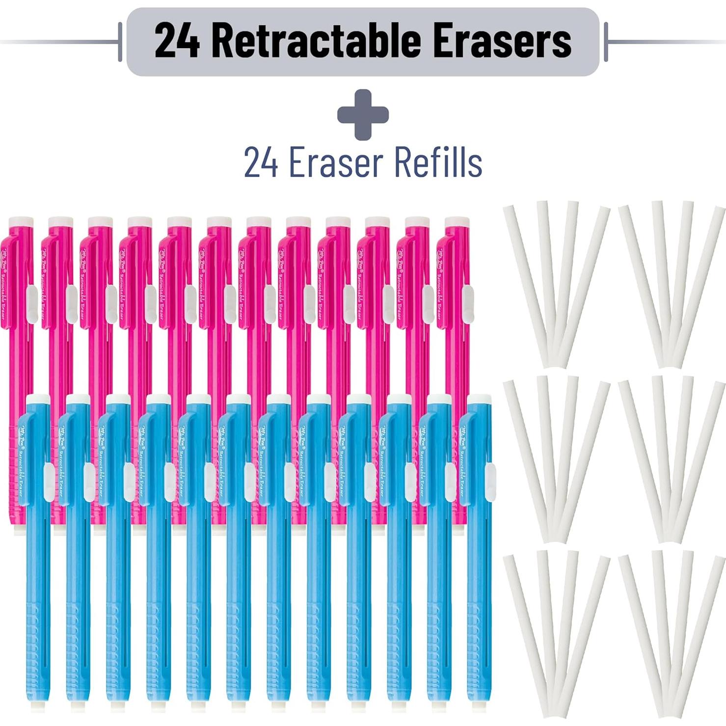 Bolígrafos Borradores Mecánicos Retráctiles Mr. Pen - Paquete de 24