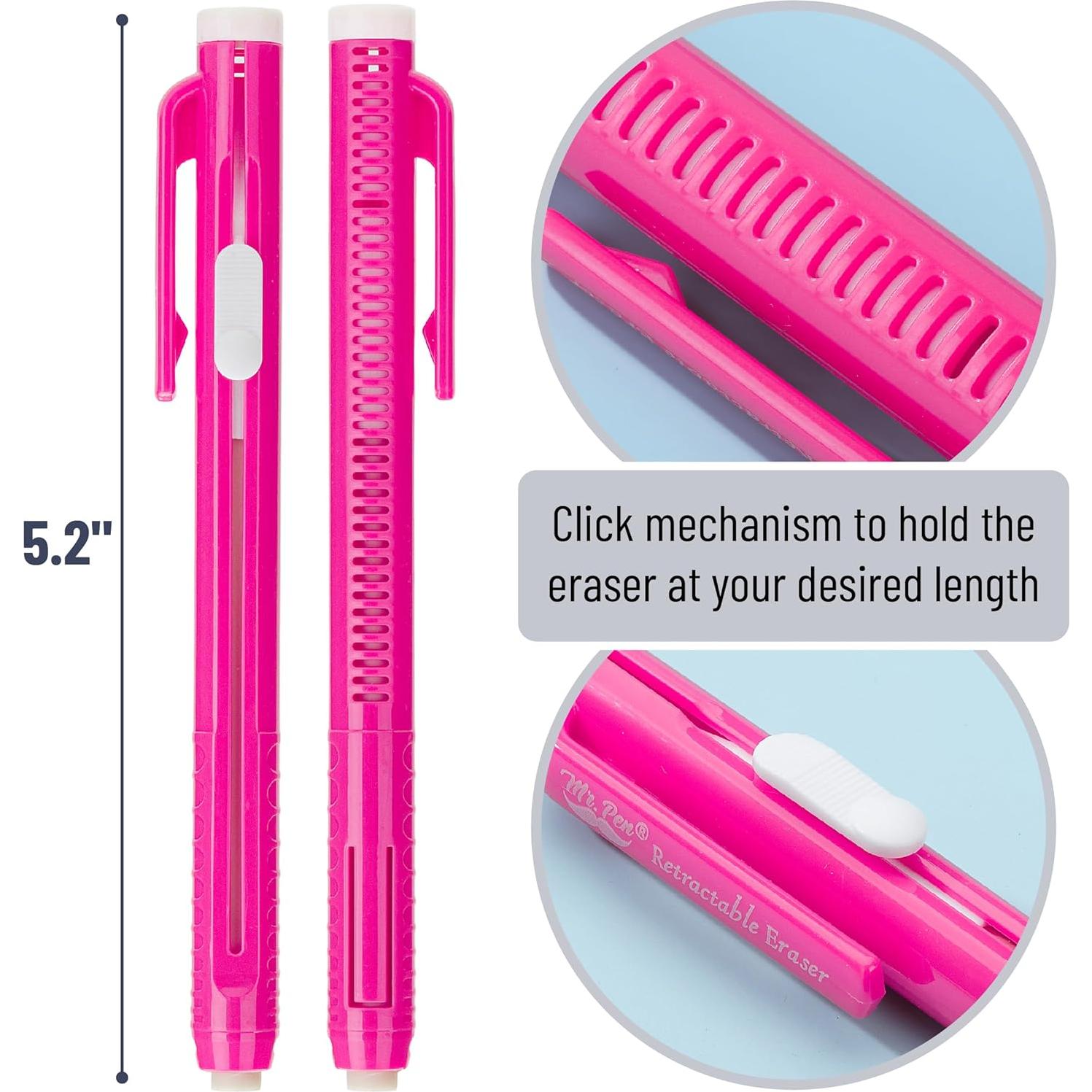 Bolígrafos Borradores Mecánicos Retráctiles Mr. Pen - Paquete de 24