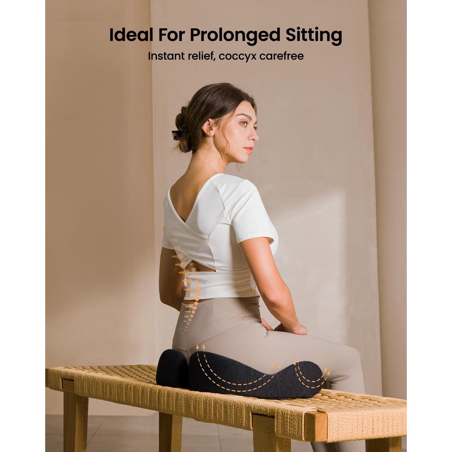 Cojín de Asiento Ergonómico ProtoArc SC Butterfly - Negro