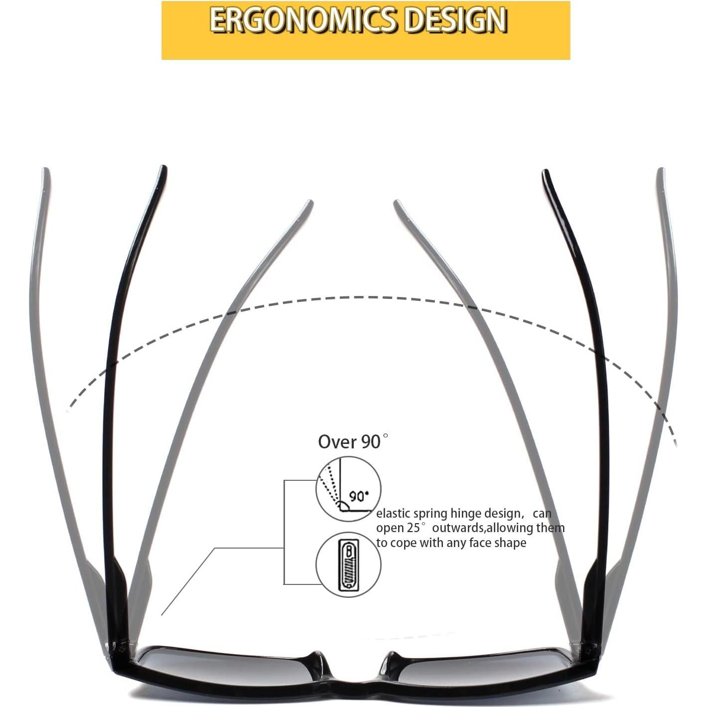 Gafas de Lectura Kerecsen 4 Paquetes 1.5 Dioptrías Unisex