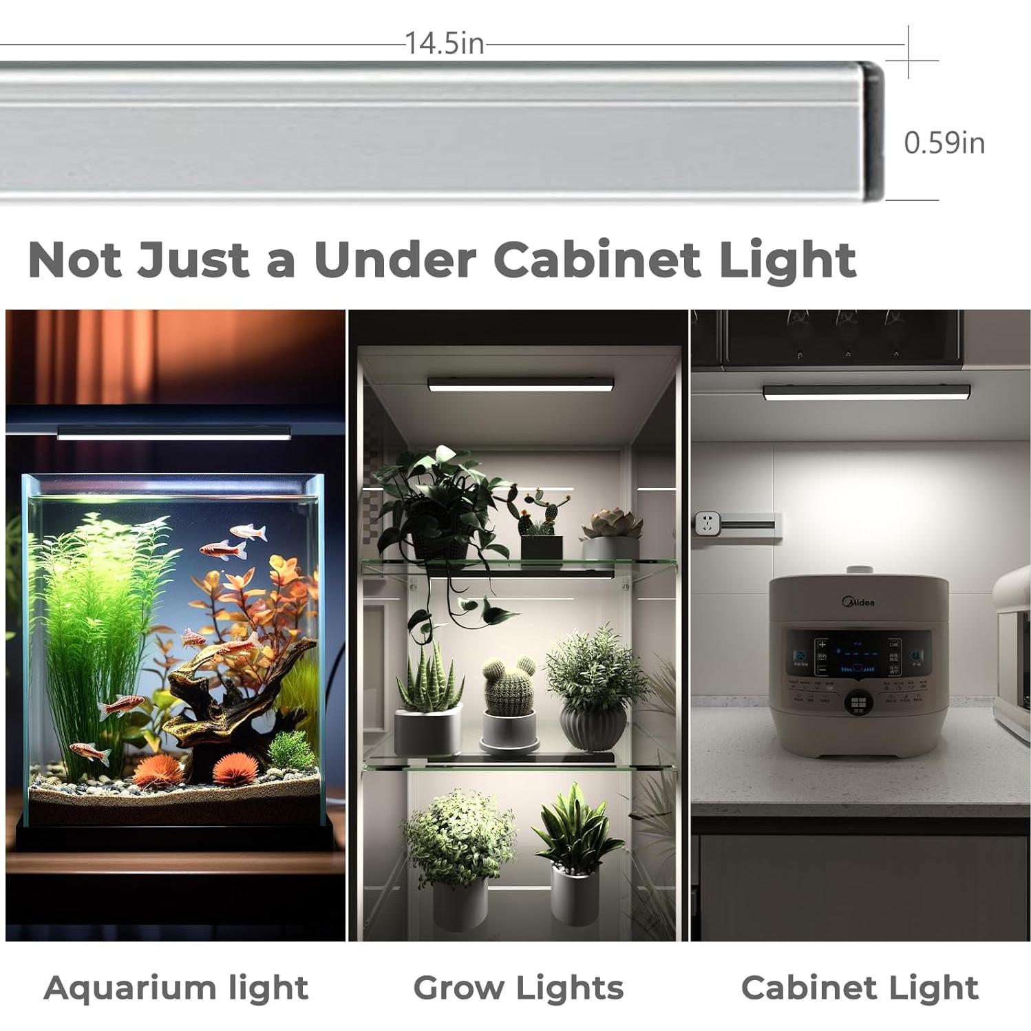 ASOKO Luz LED Bajo Gabinete 36.83 cm Regulable 3 Colores