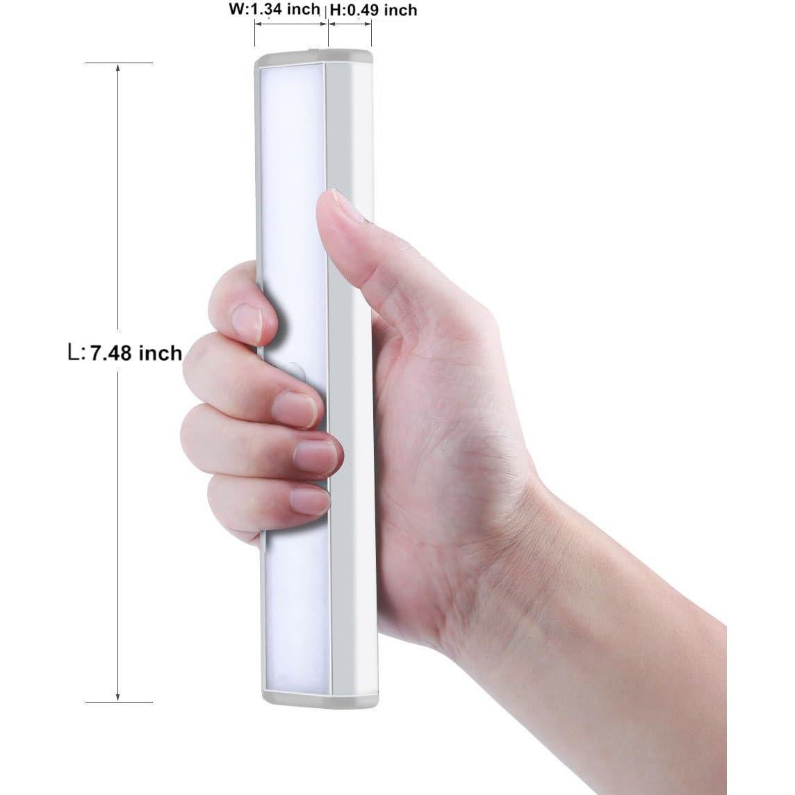 Luces LED Bajo Gabinete LEPOTEC 10-LED Recargables USB 2 Unidades