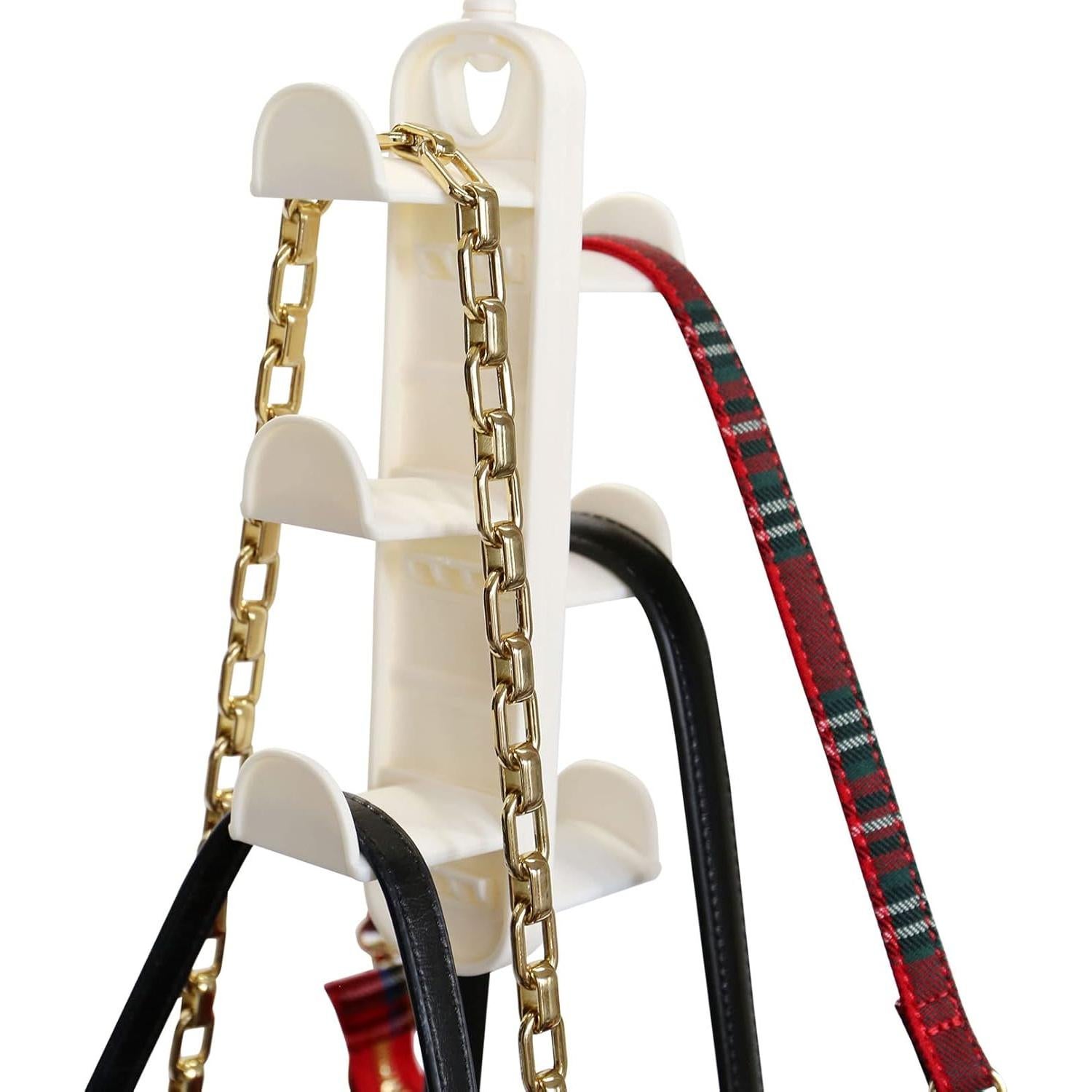 Colgador de Bolsos DAIIMOON, 2 Piezas, Ahorra Espacio, Blanco