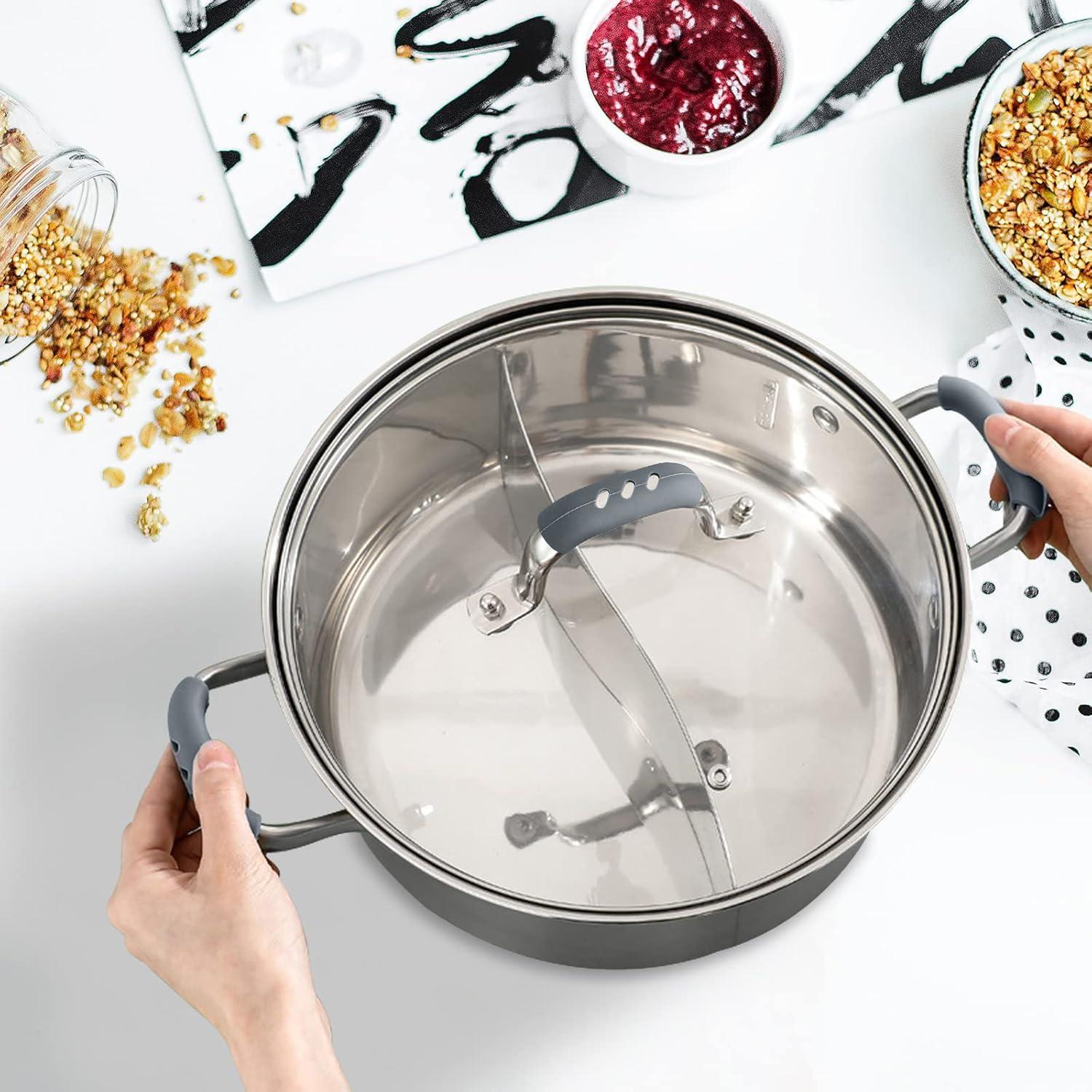 2 Fundas de Silicona para Mangos de Sartenes Huakaile Gris