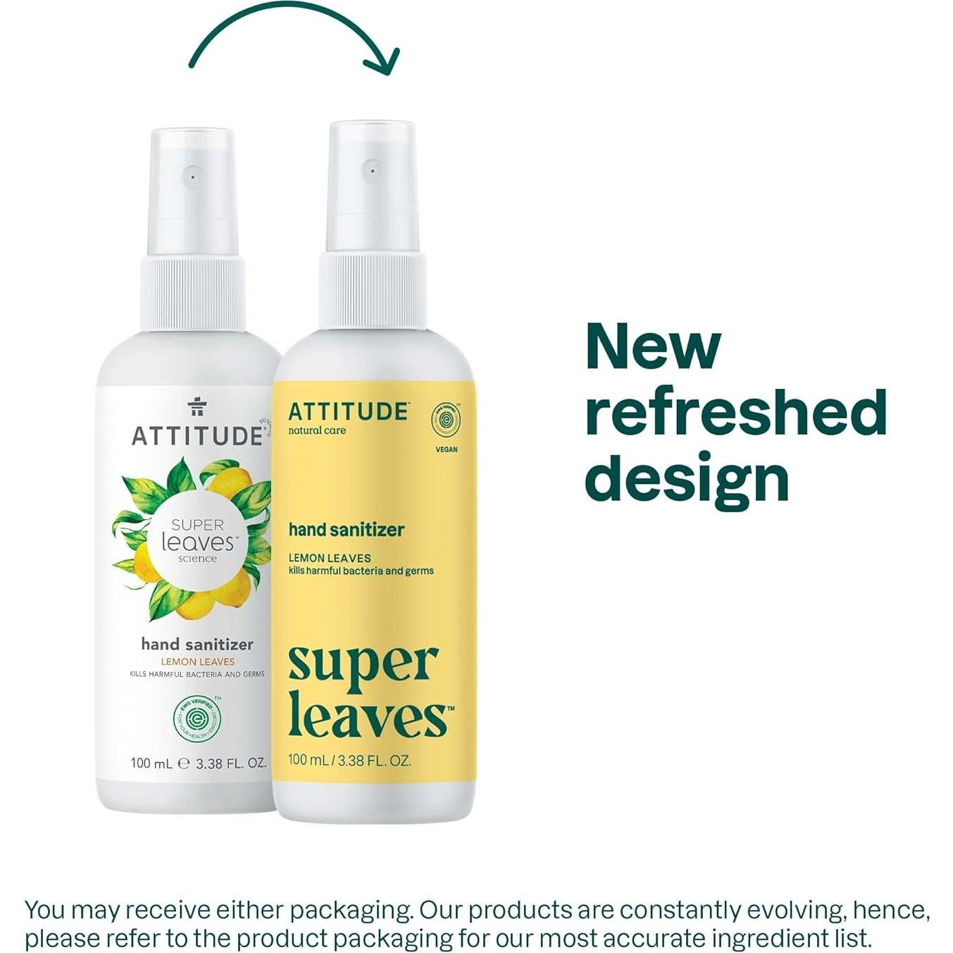 Desinfectante de Manos ATTITUDE 100 ml Vegano Hojas de Limón