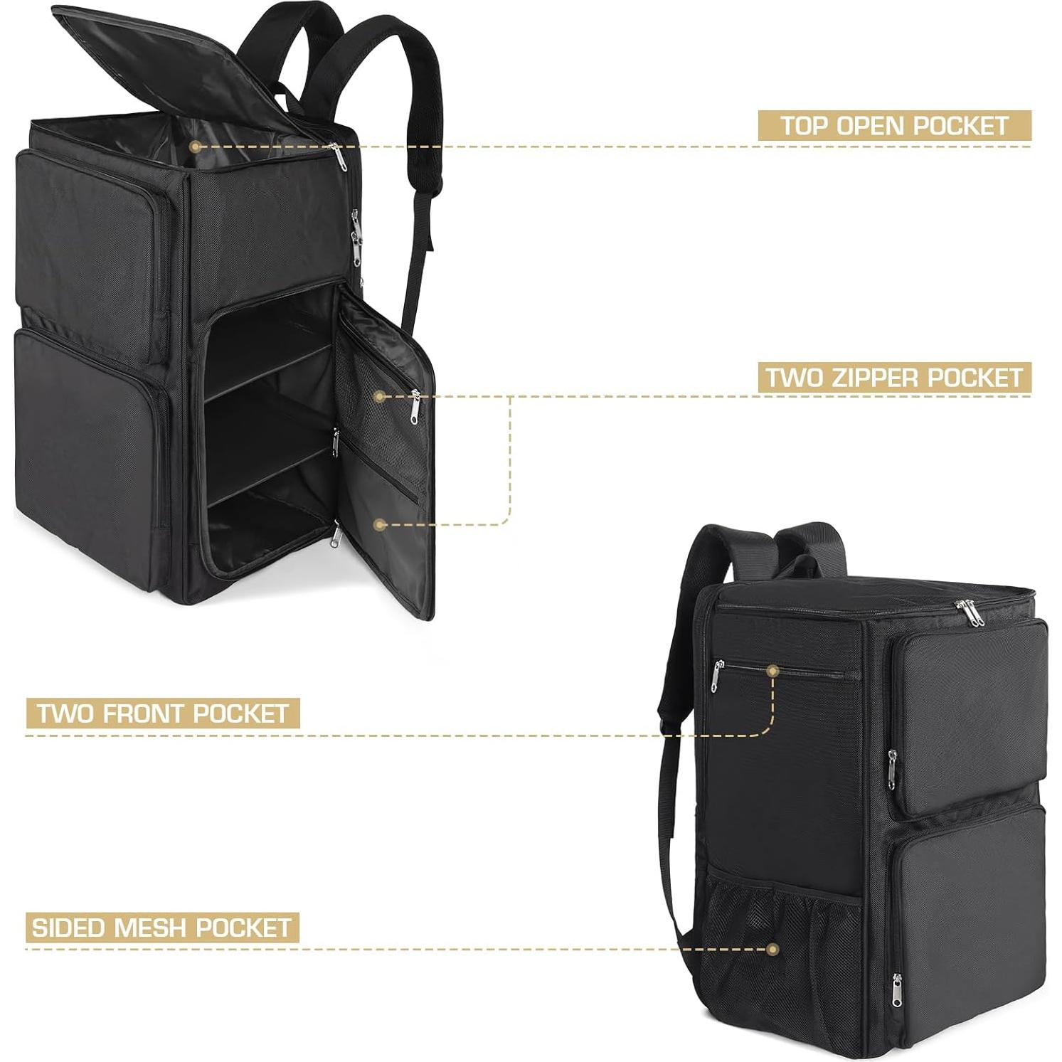 Bolsa de Viaje para Zapatillas Gatycallaty Negra con Compartimentos