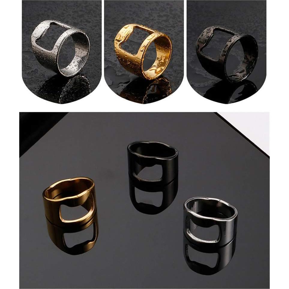 Anillo Abrebotellas Acero Inoxidable SINLEO Color Negro
