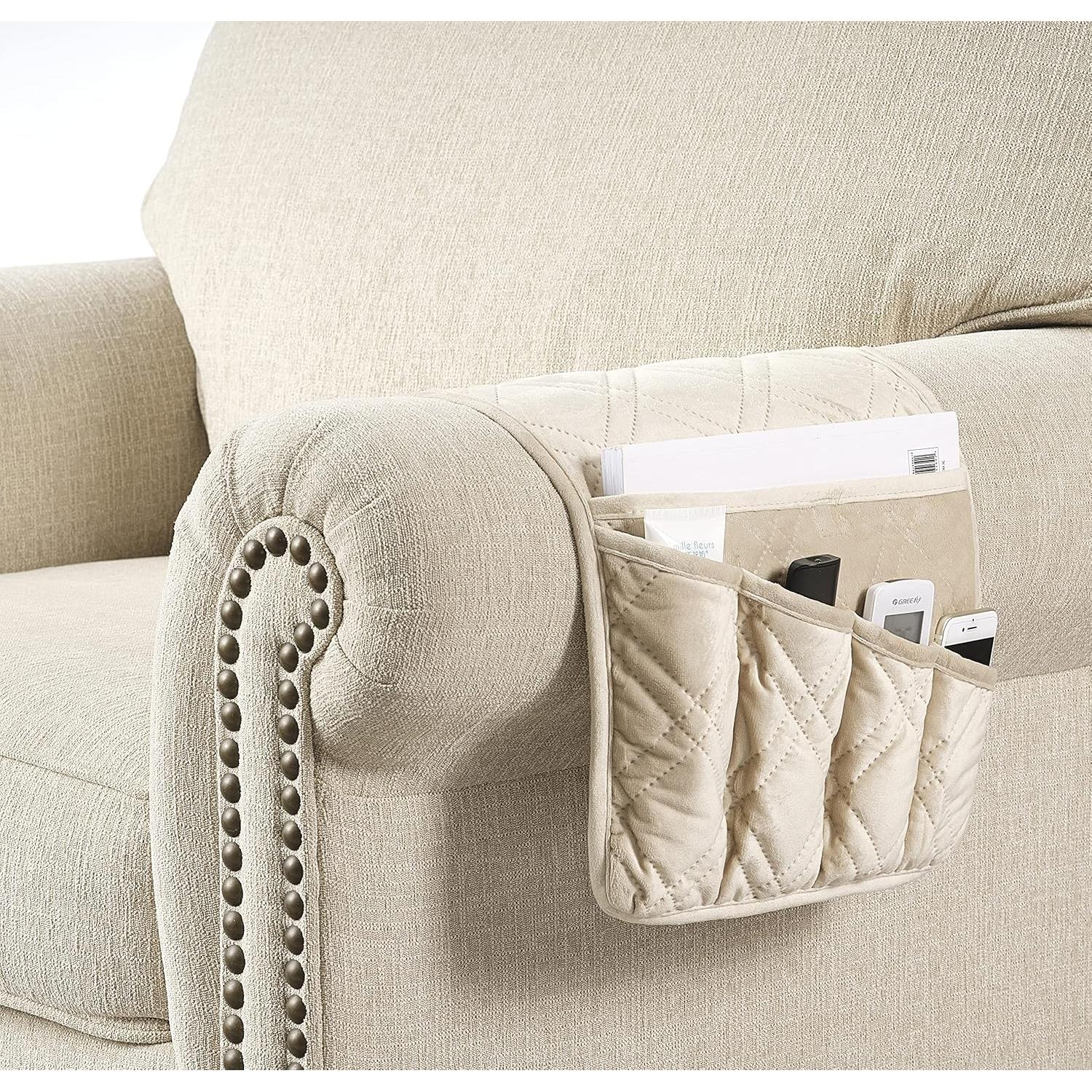 Organizador de Reposabrazos Beige Natural Brilliant Sunshine 35x33 cm