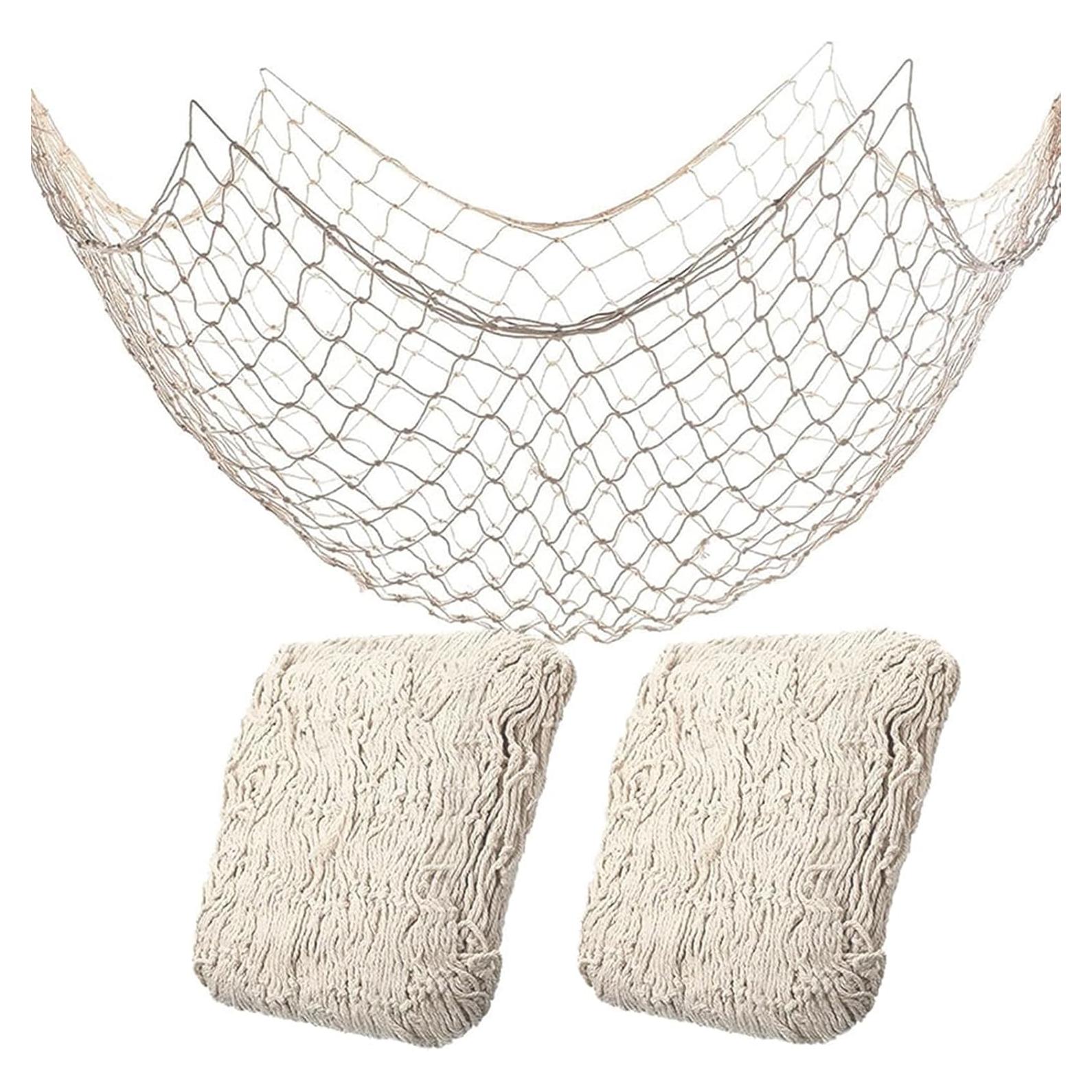 Paquete de 2 Redes de Pescado Decorativas BWEALT 200x100cm