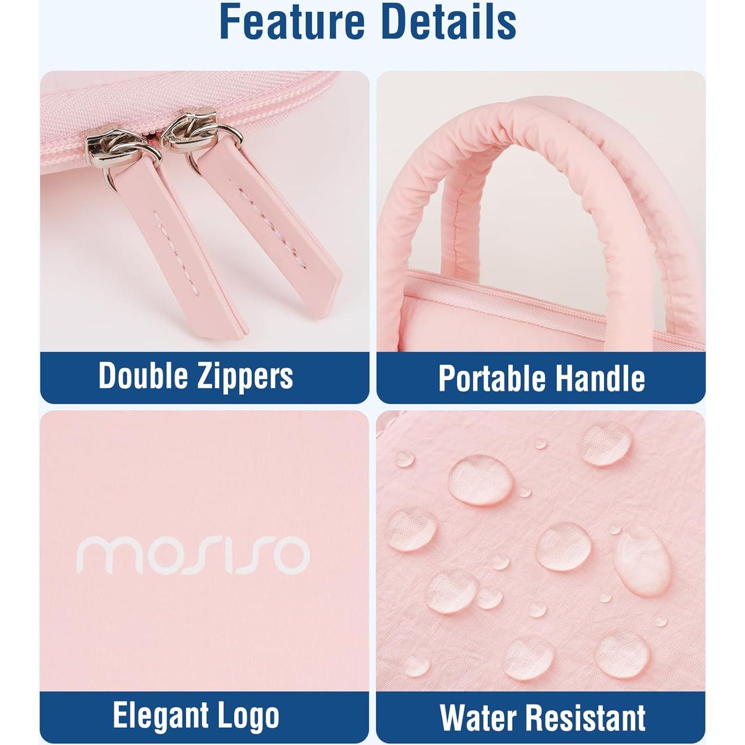 Funda Acolchada para Laptop MOSISO 13.3" Rosa - Compatible MacBook