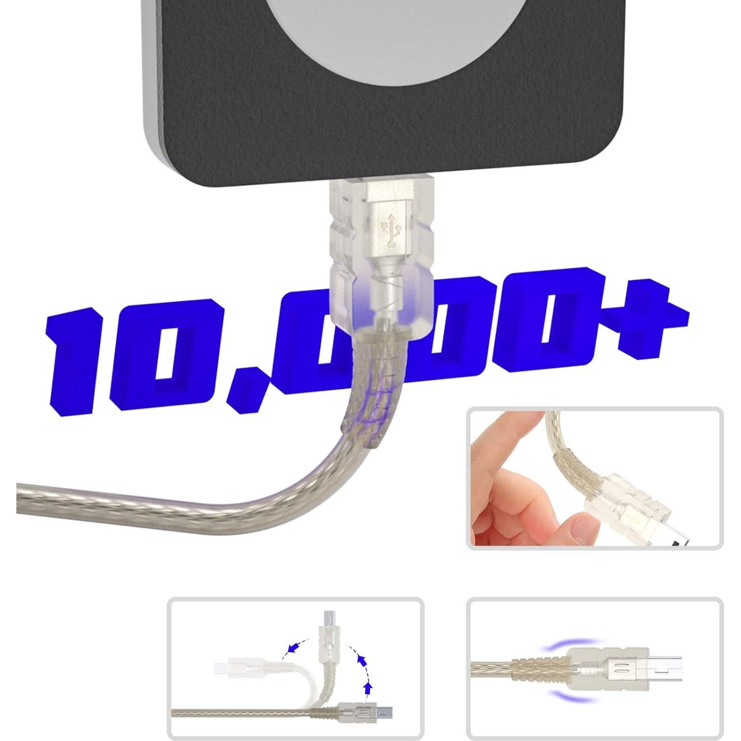 Cable USB 2.0 BolAAzuL Mini B 5 Pines 19cm Paquete de 5