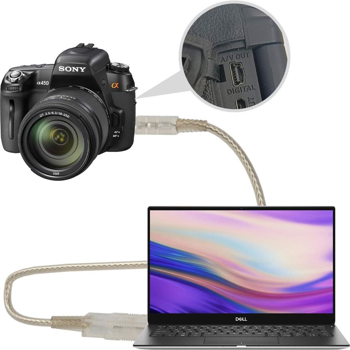 Cable USB 2.0 BolAAzuL Mini B 5 Pines 19cm Paquete de 5