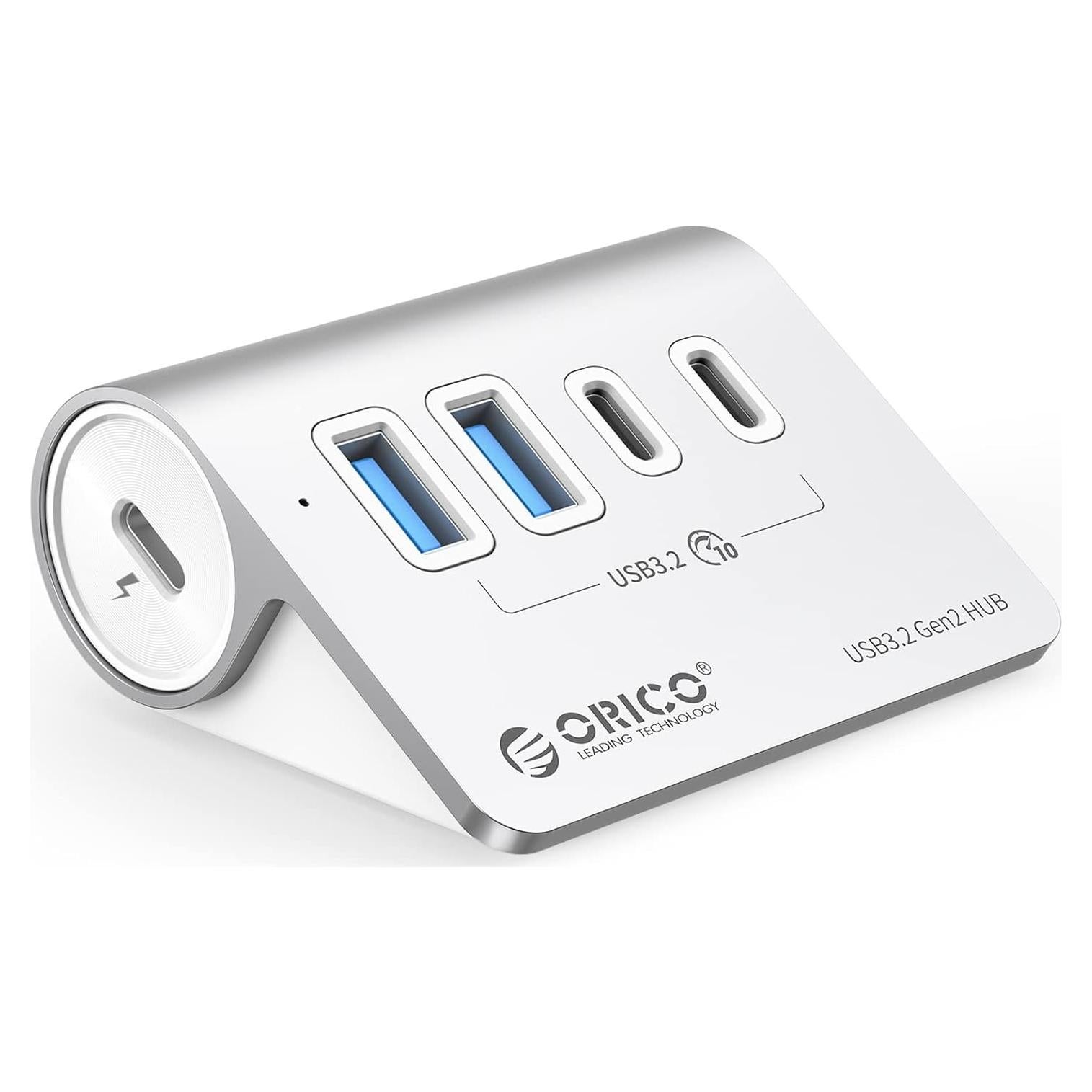 Hub USB 3.2 Gen 2 ORICO 4 Puertos 10Gbps Aluminio