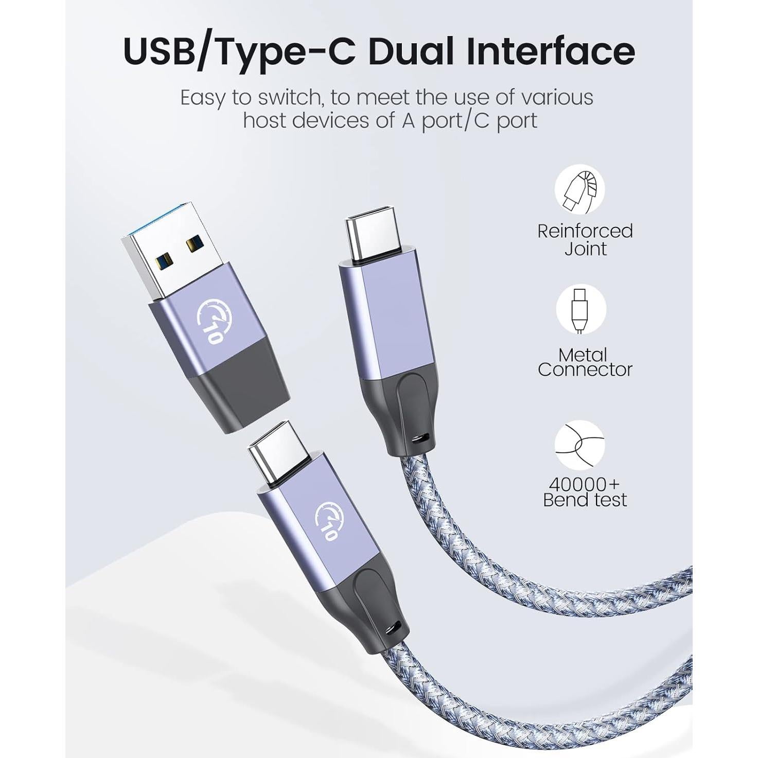 Hub USB 3.2 Gen 2 ORICO 4 Puertos 10Gbps Aluminio