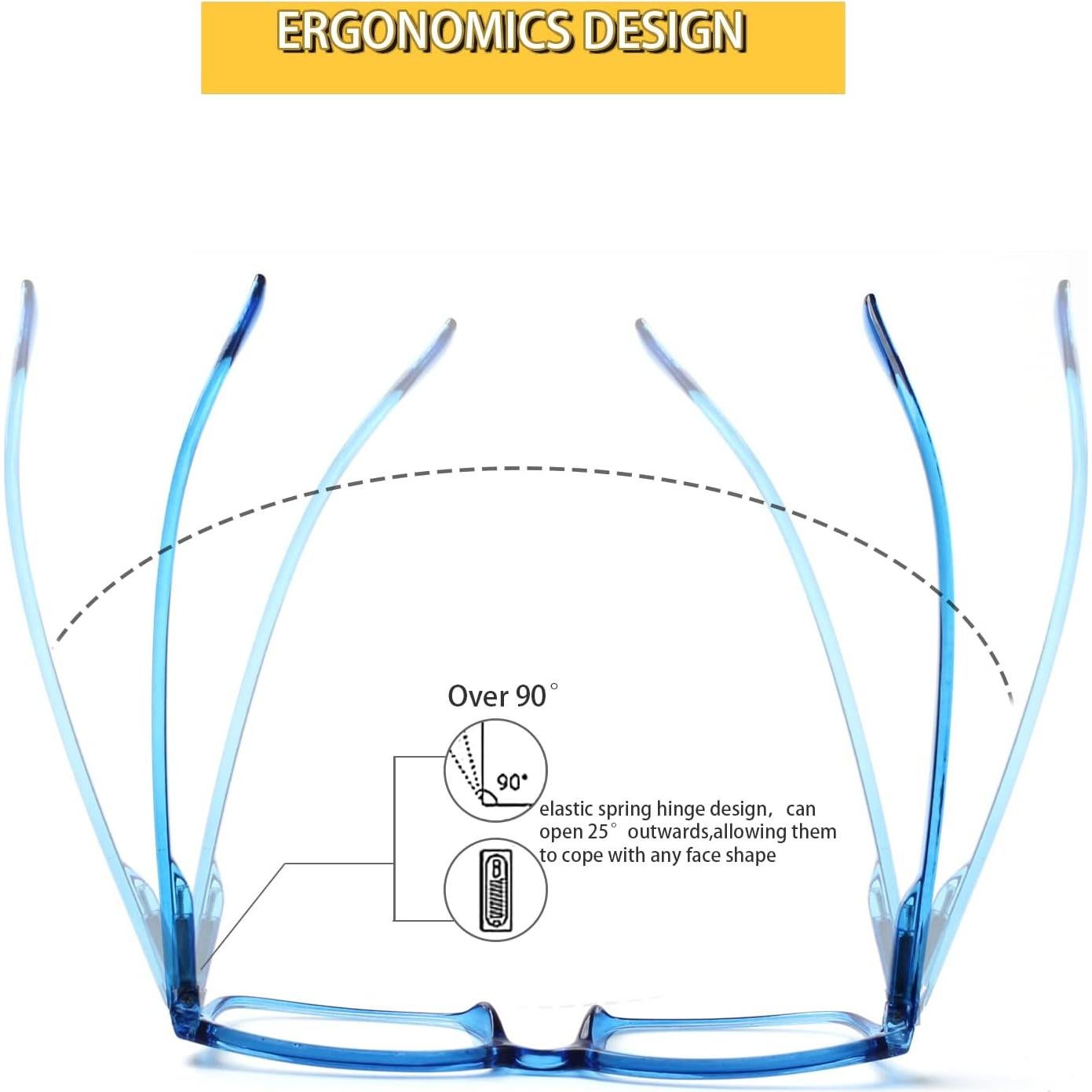 Gafas de Lectura Kerecsen 4 Paquete Azul 4.0 Dioptrías