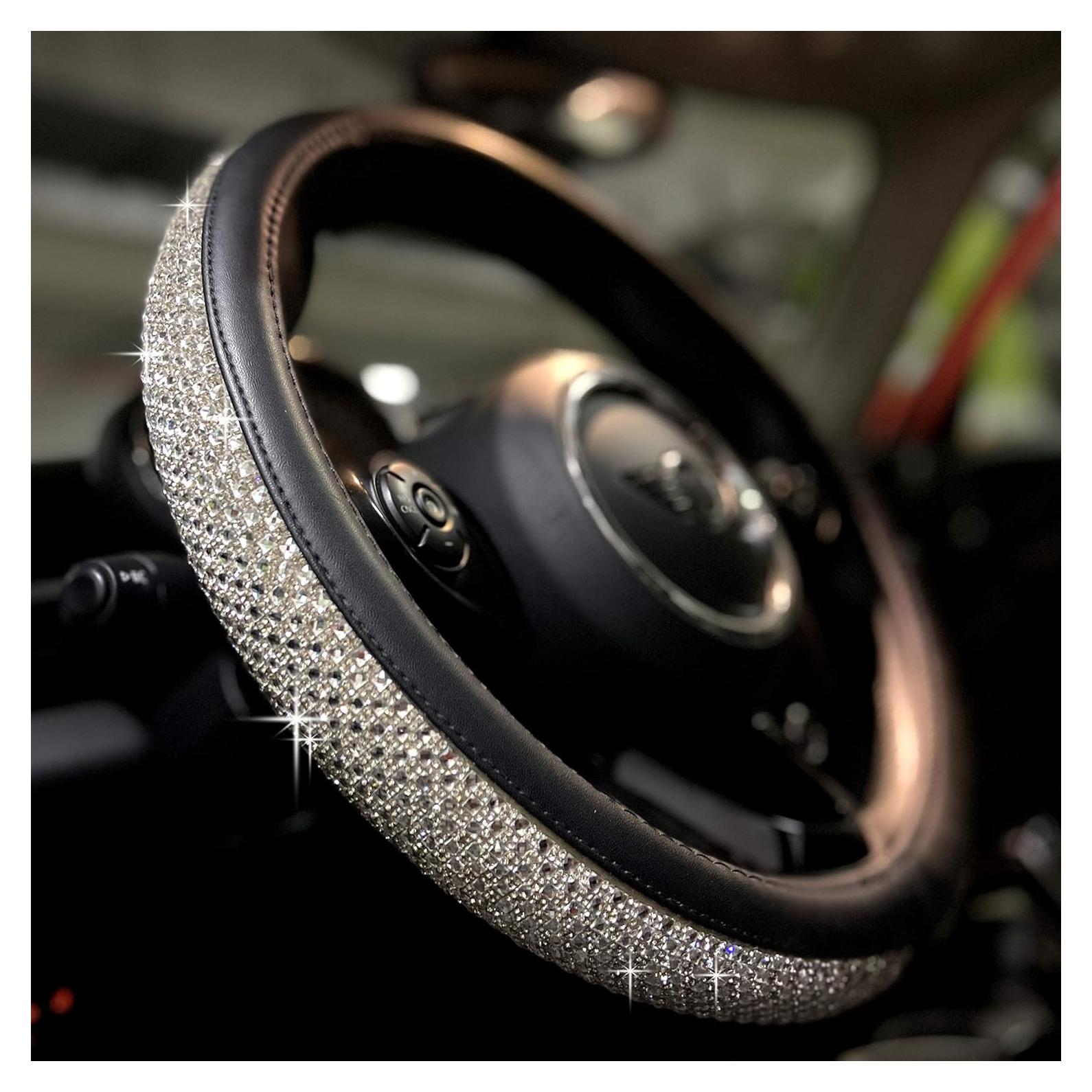 Funda de Volante PINCTROT Super Brillante 15 Pulgadas Plata