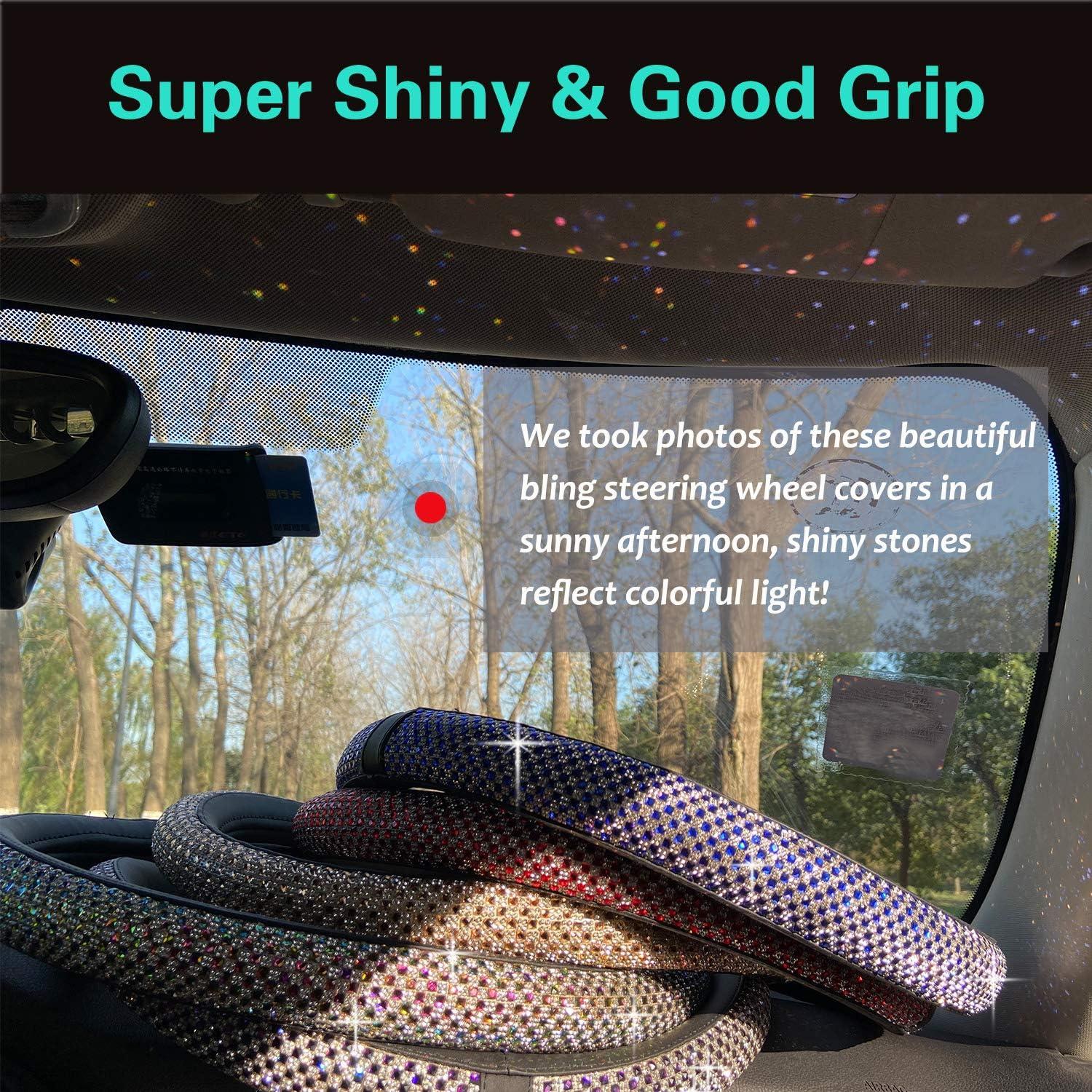 Funda de Volante PINCTROT Super Brillante 15 Pulgadas Plata