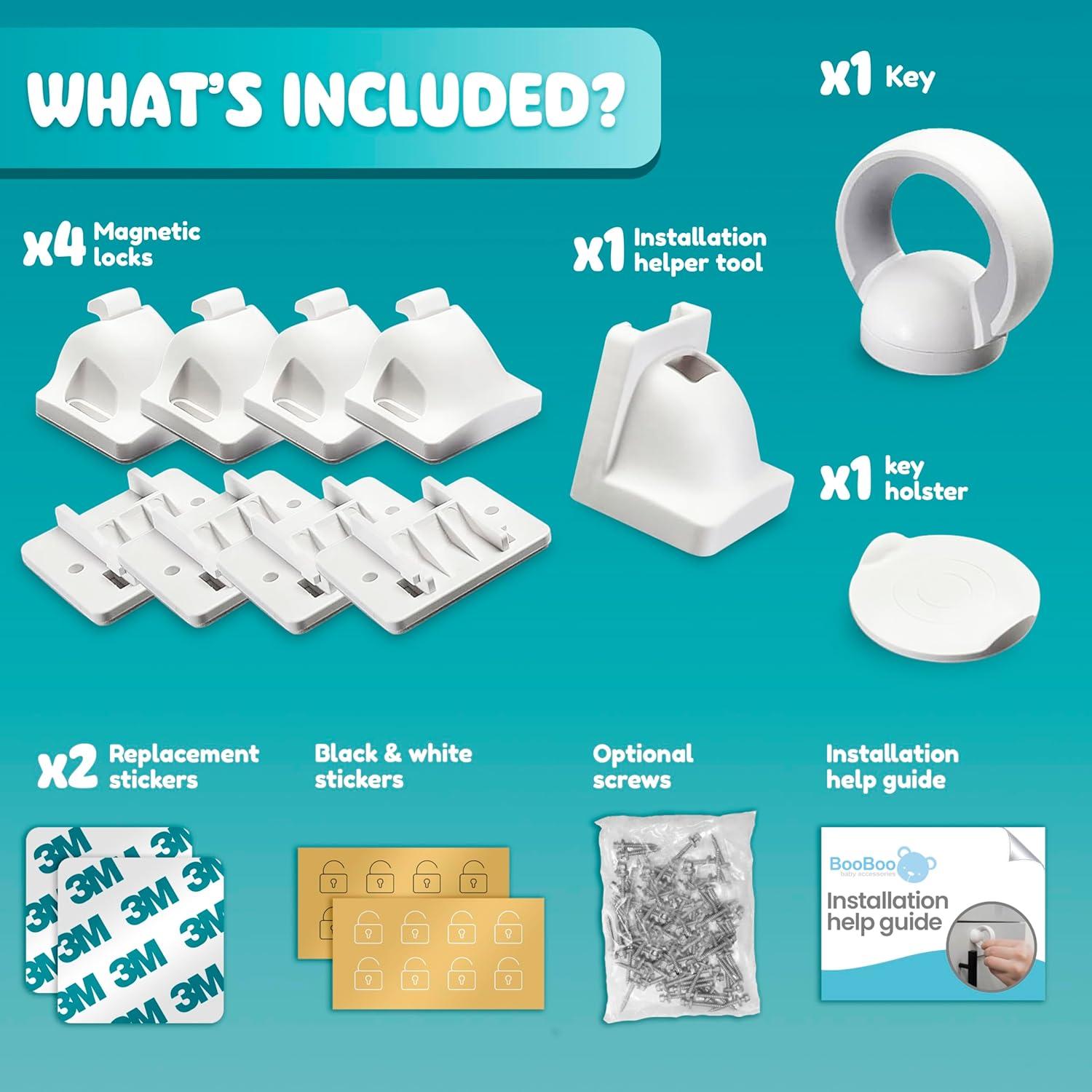 Candados de Seguridad Magnéticos BooBoo® para Niños x4