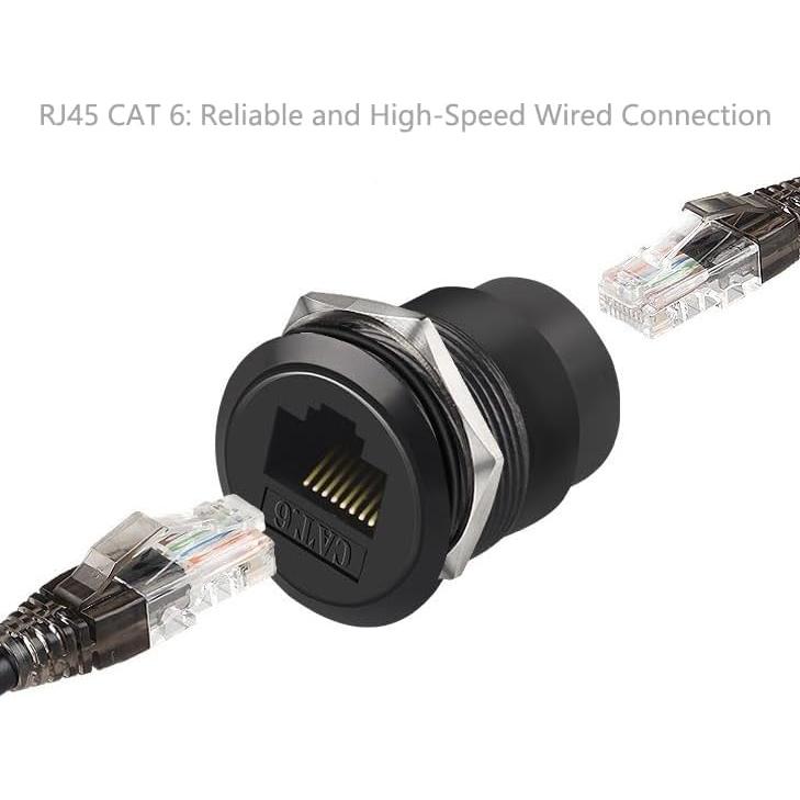 Adaptador de Montaje en Panel RJ45 Cat6A Hembra a Hembra 10 Gbps