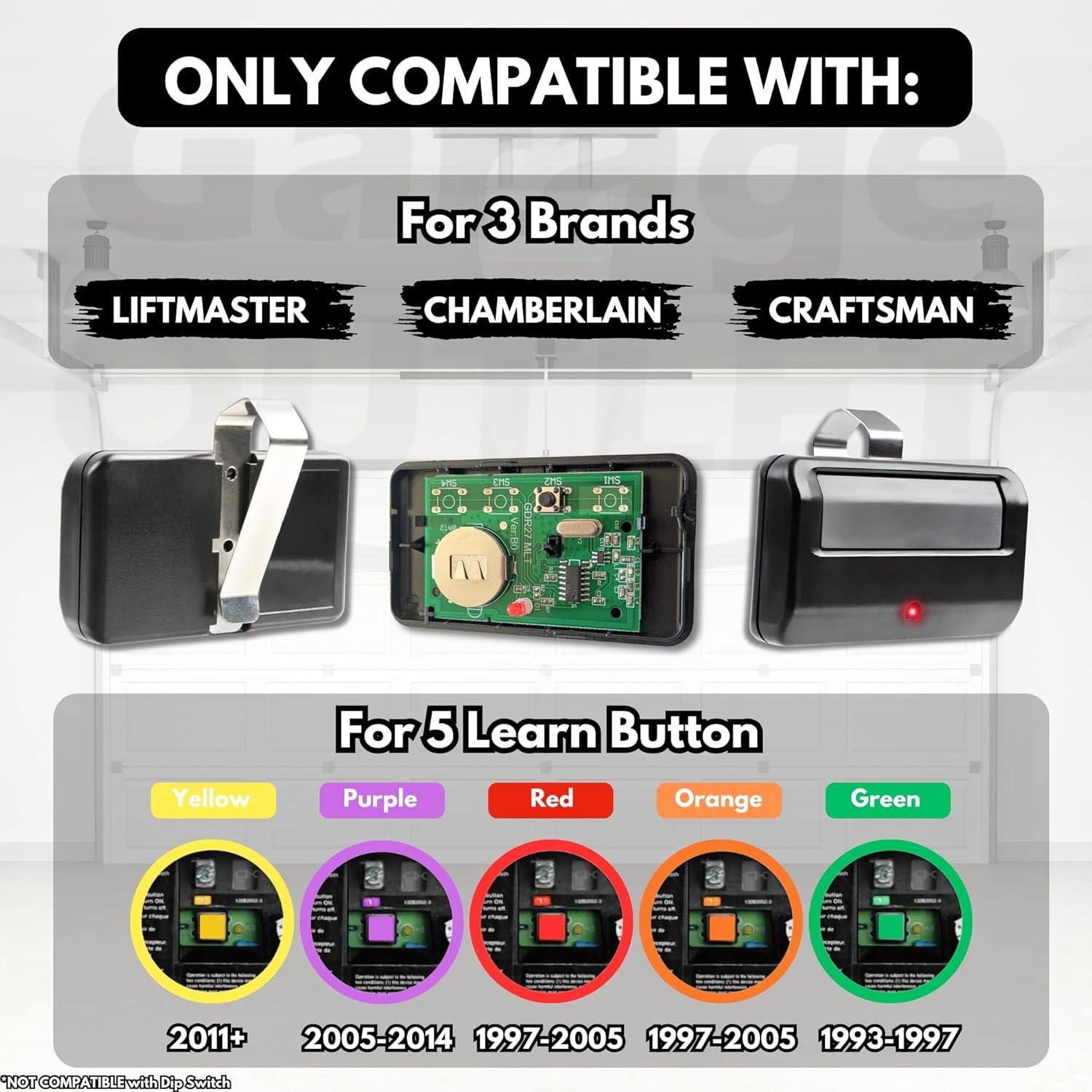 Control Remoto Garage Outlet 891LM para Chamberlain Liftmaster