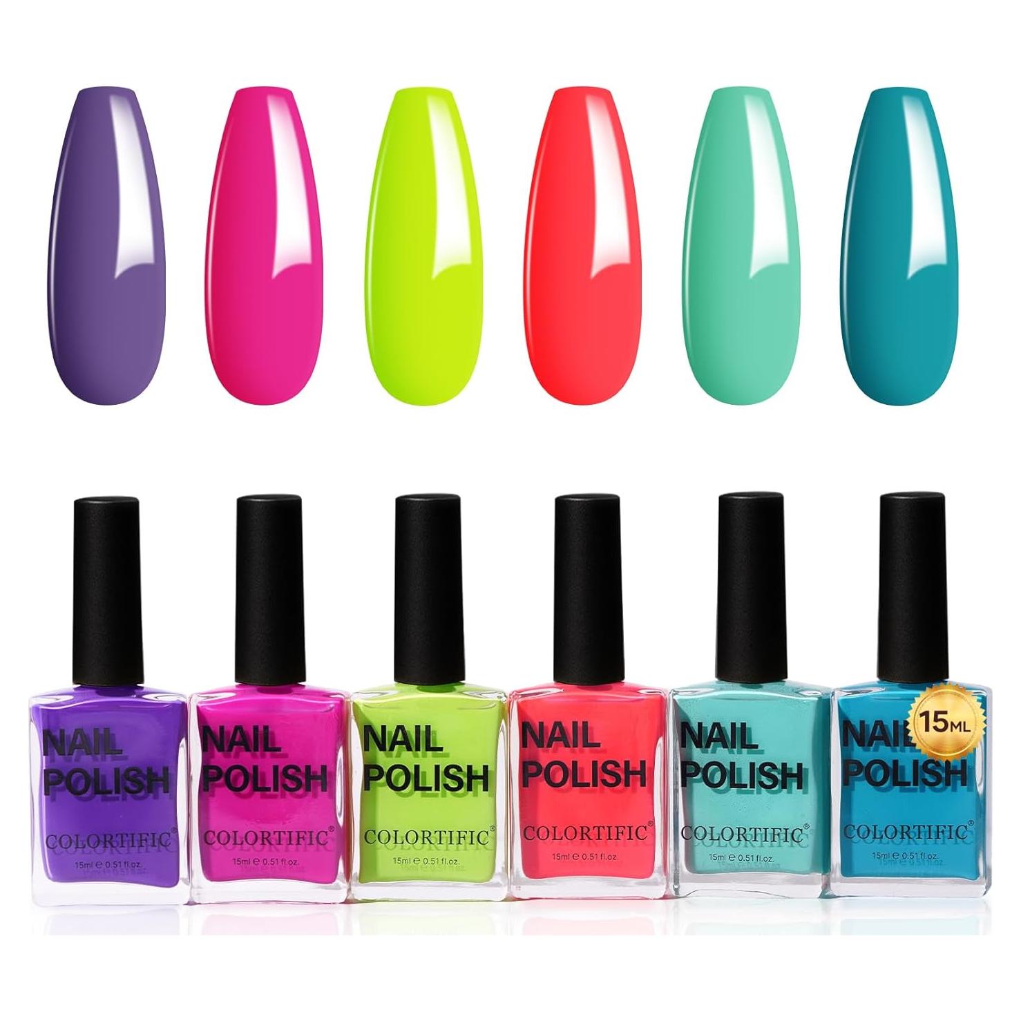 Set de Esmalte de Uñas COLORTIFIC 6 Colores 15ML Secado Rápido