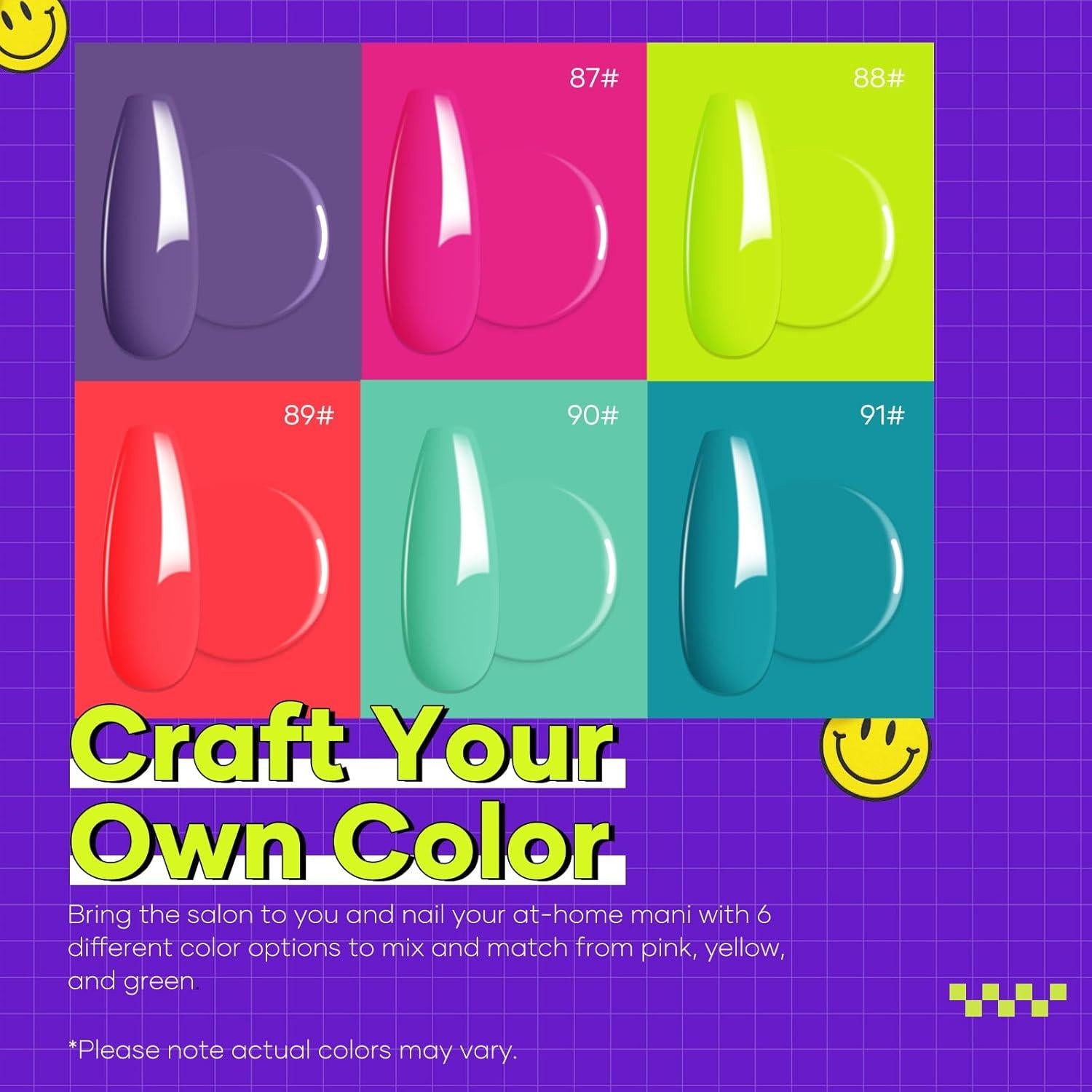 Set de Esmalte de Uñas COLORTIFIC 6 Colores 15ML Secado Rápido