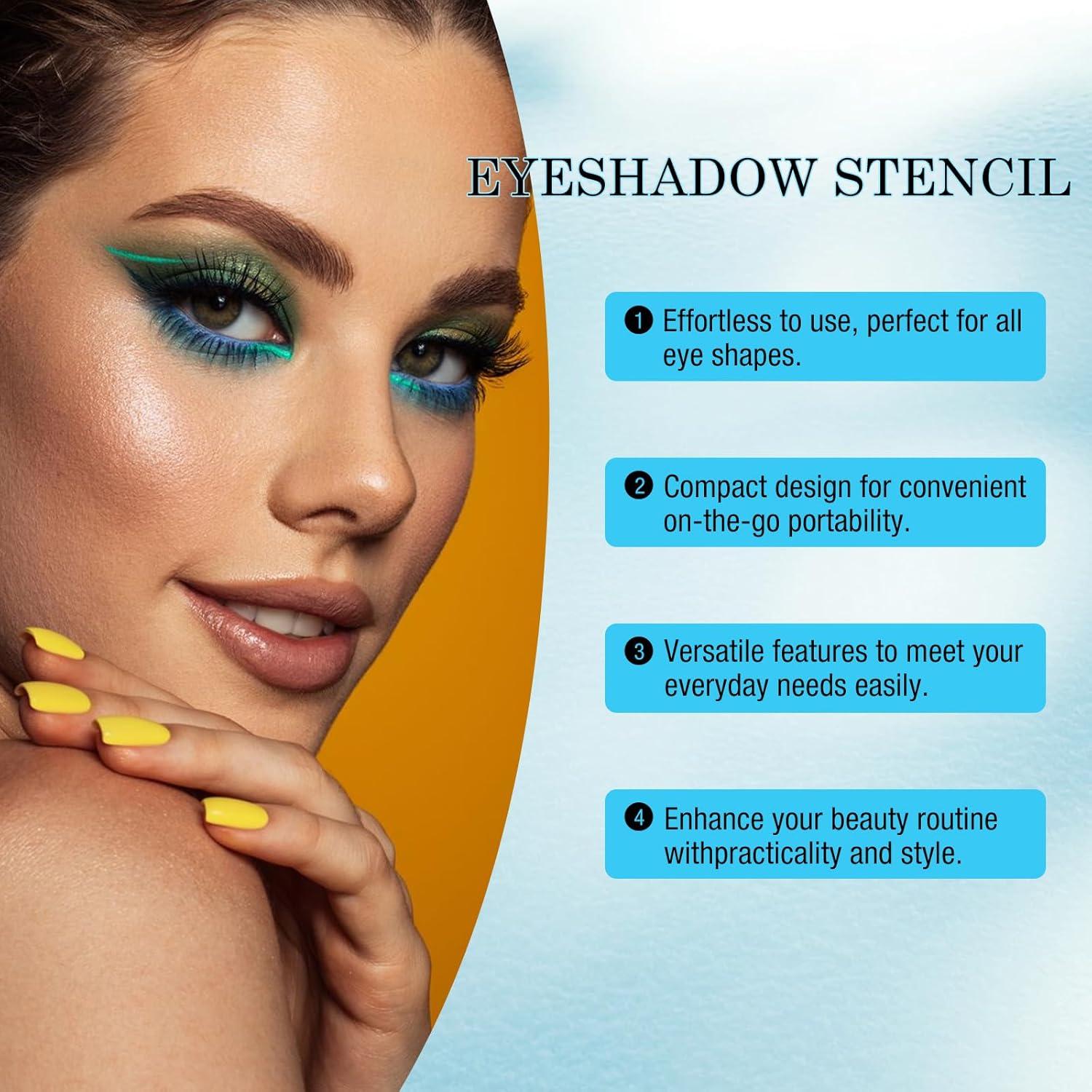 Plantilla de Maquillaje para Ojos Boobeen con 3 Pinceles