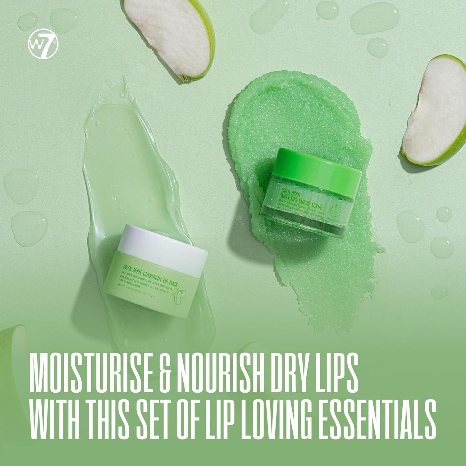 W7 Dulces Sueños Exfoliante y Mascarilla Labial Manzana - Set 2 Piezas