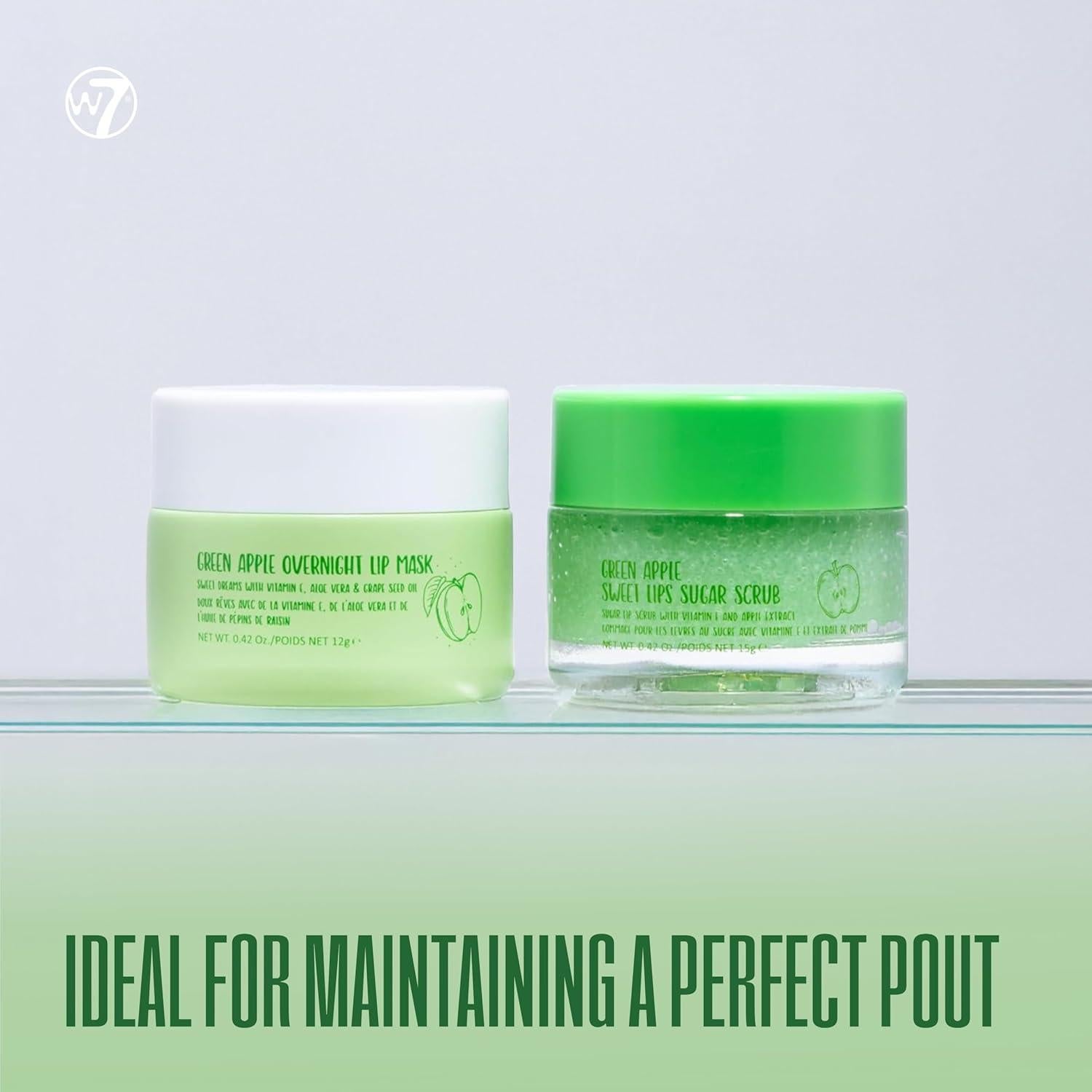 W7 Dulces Sueños Exfoliante y Mascarilla Labial Manzana - Set 2 Piezas
