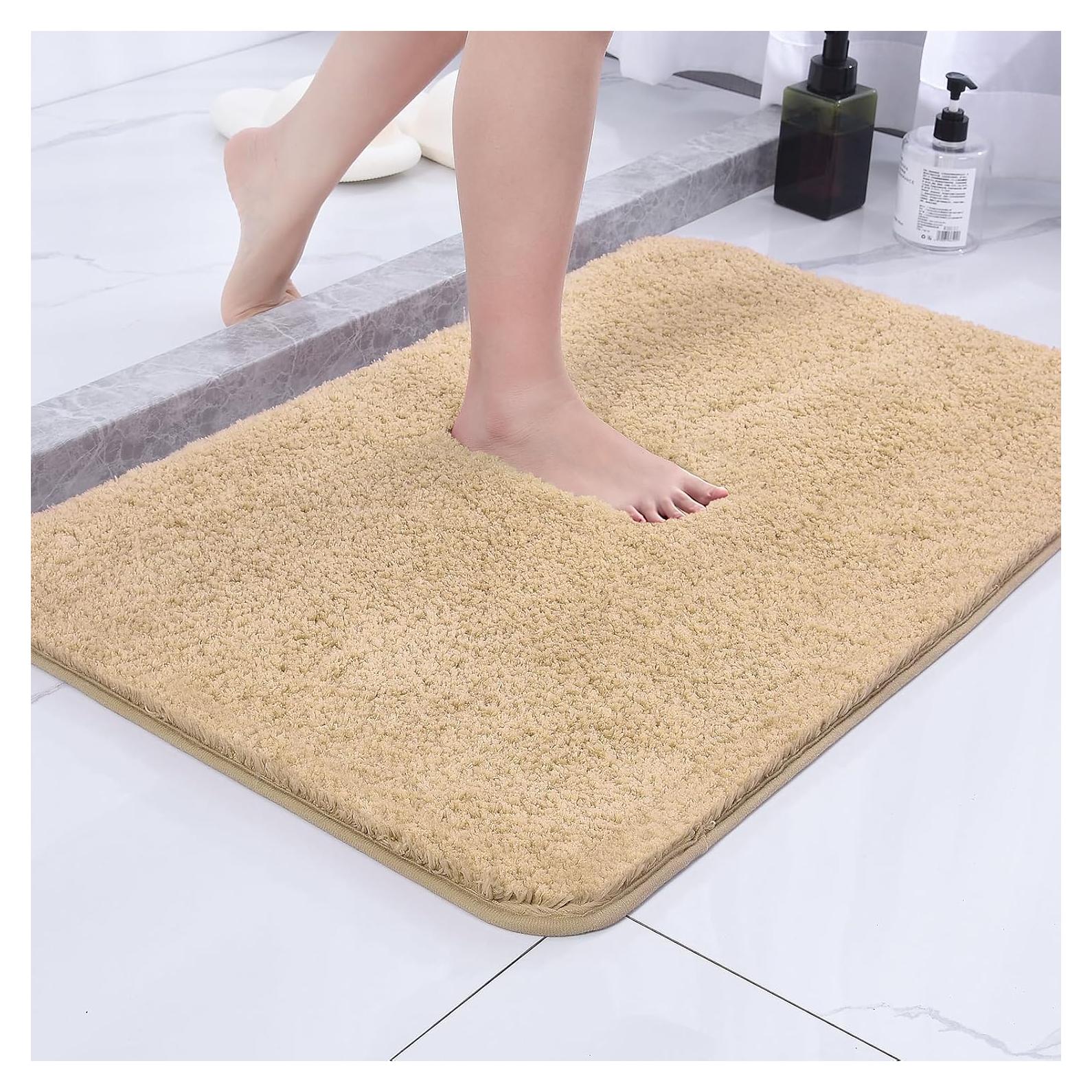 Alfombra de baño antideslizante MATENGZIG 51x76 cm beige