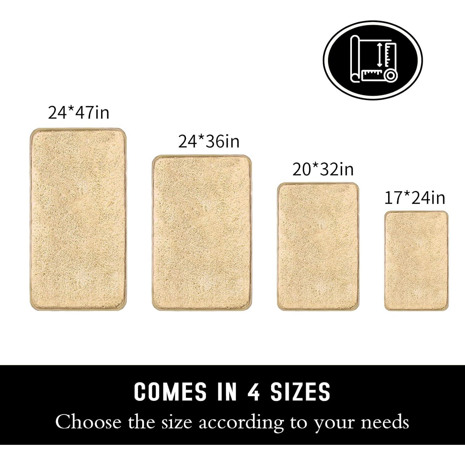 Alfombra de baño antideslizante MATENGZIG 51x76 cm beige