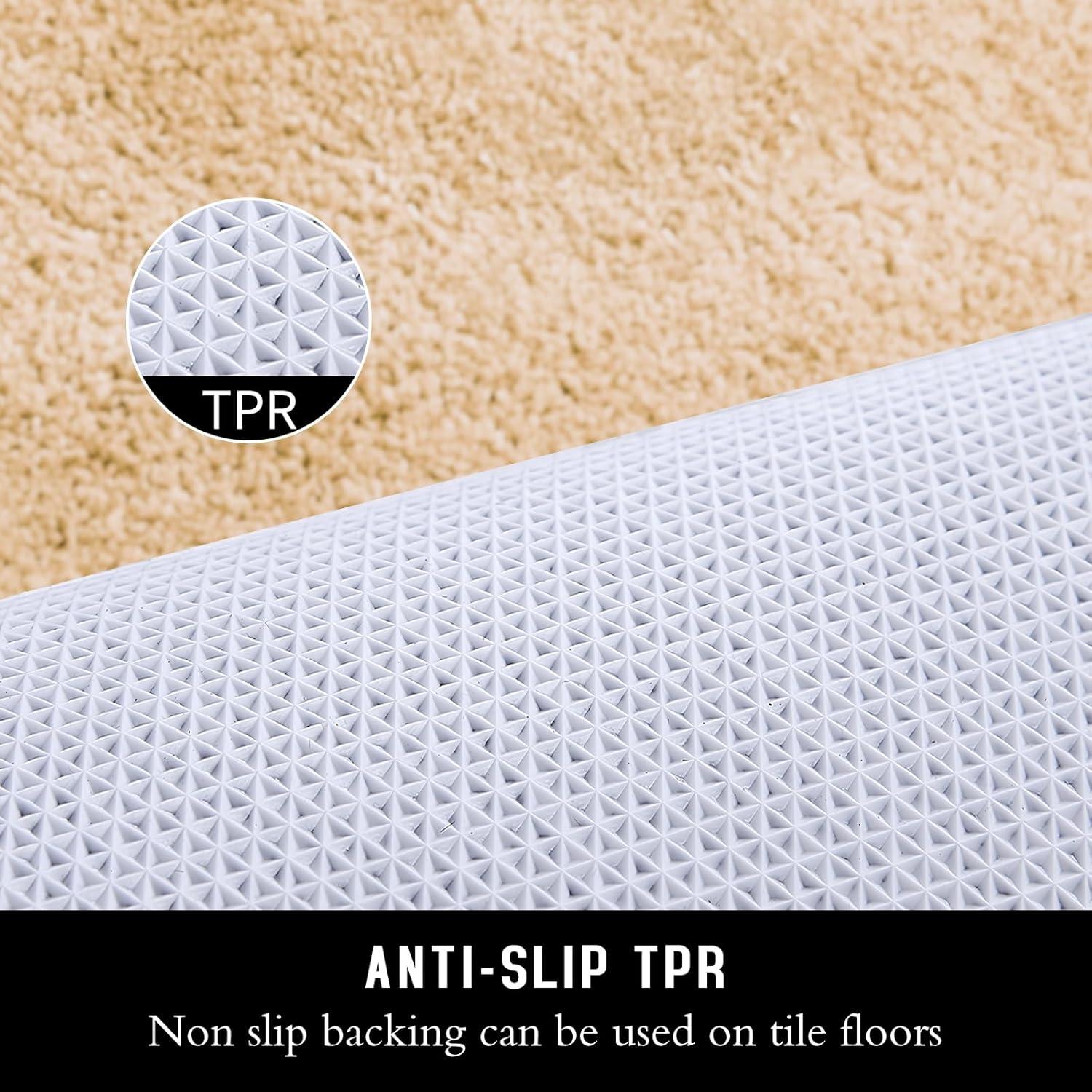 Alfombra de baño antideslizante MATENGZIG 51x76 cm beige